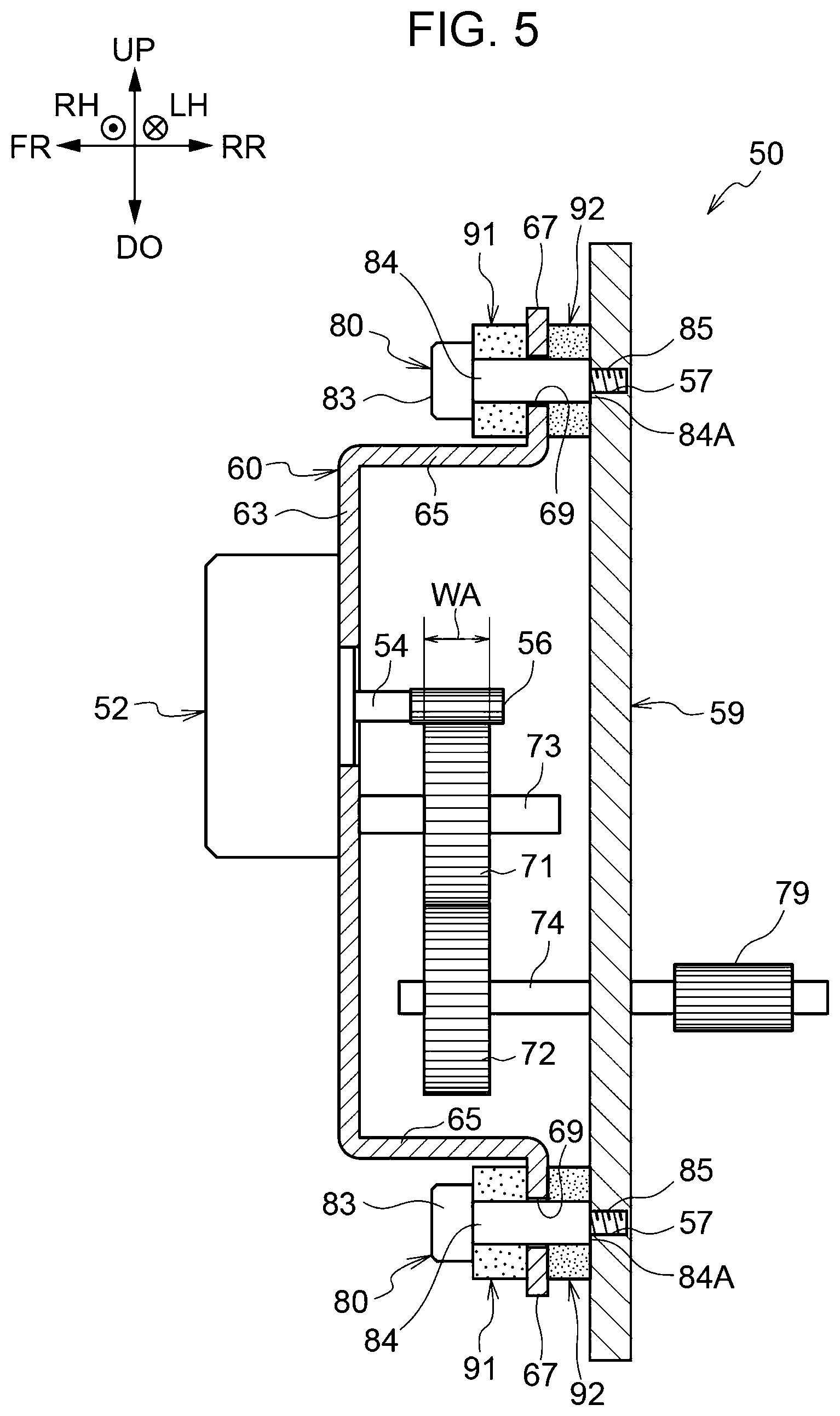 Patent US11774901 Figure 5 – Driving device, apparatus including openable/closeable member, and image forming apparatus