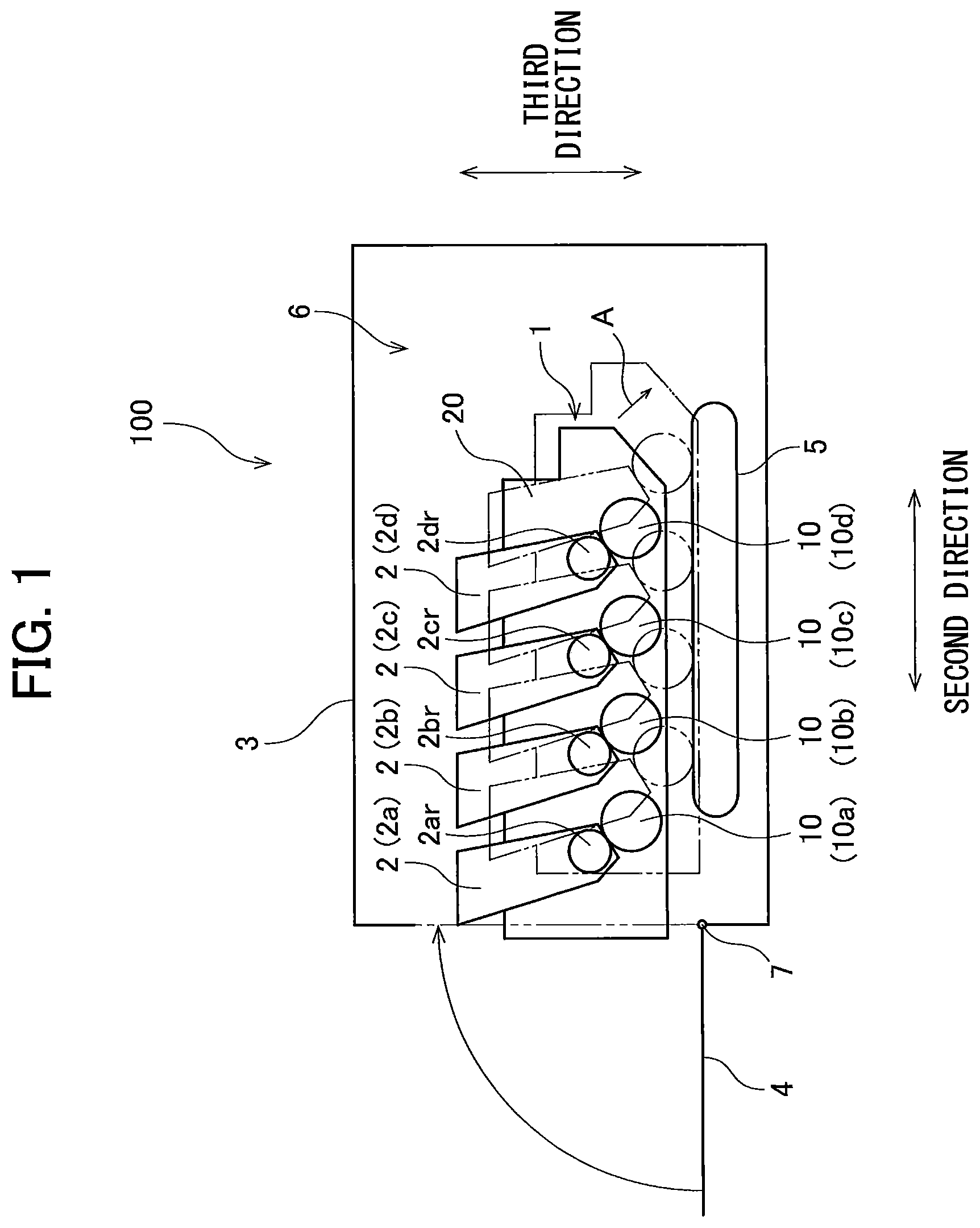 Patent US11774902 Figure 1 – Drum unit having electrical contact surface positioned at outer surface of frame and image forming apparatus provided with the same