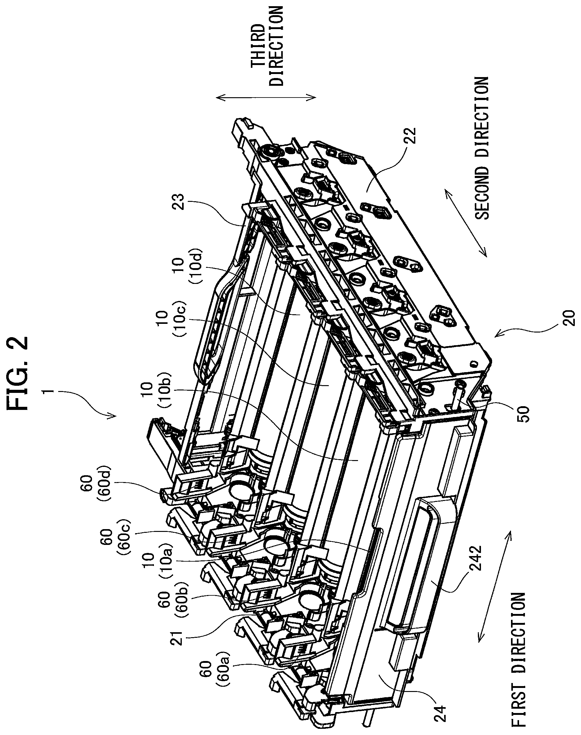 Patent US11774902 Figure 2 – Drum unit having electrical contact surface positioned at outer surface of frame and image forming apparatus provided with the same