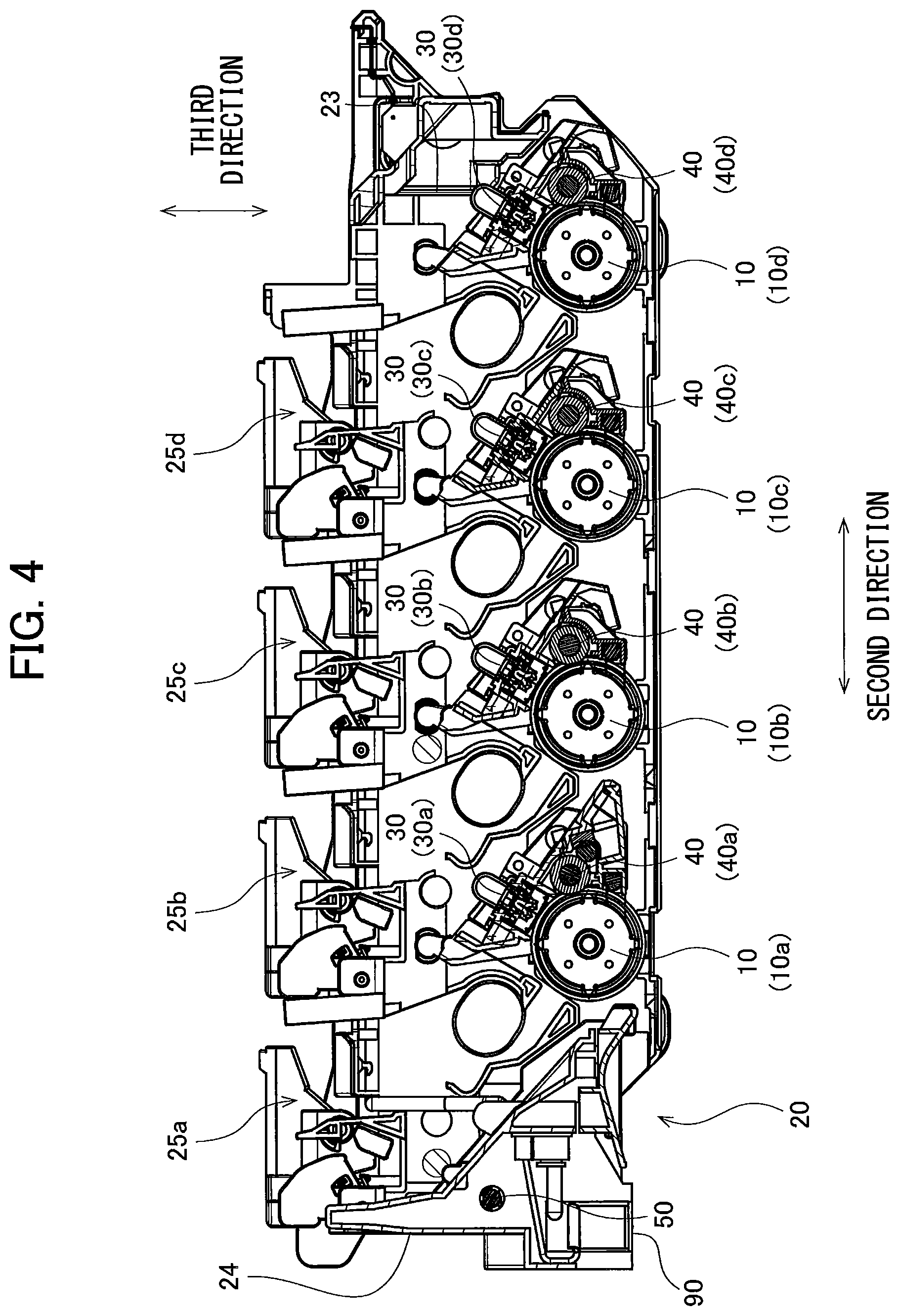 Patent US11774902 Figure 4 – Drum unit having electrical contact surface positioned at outer surface of frame and image forming apparatus provided with the same