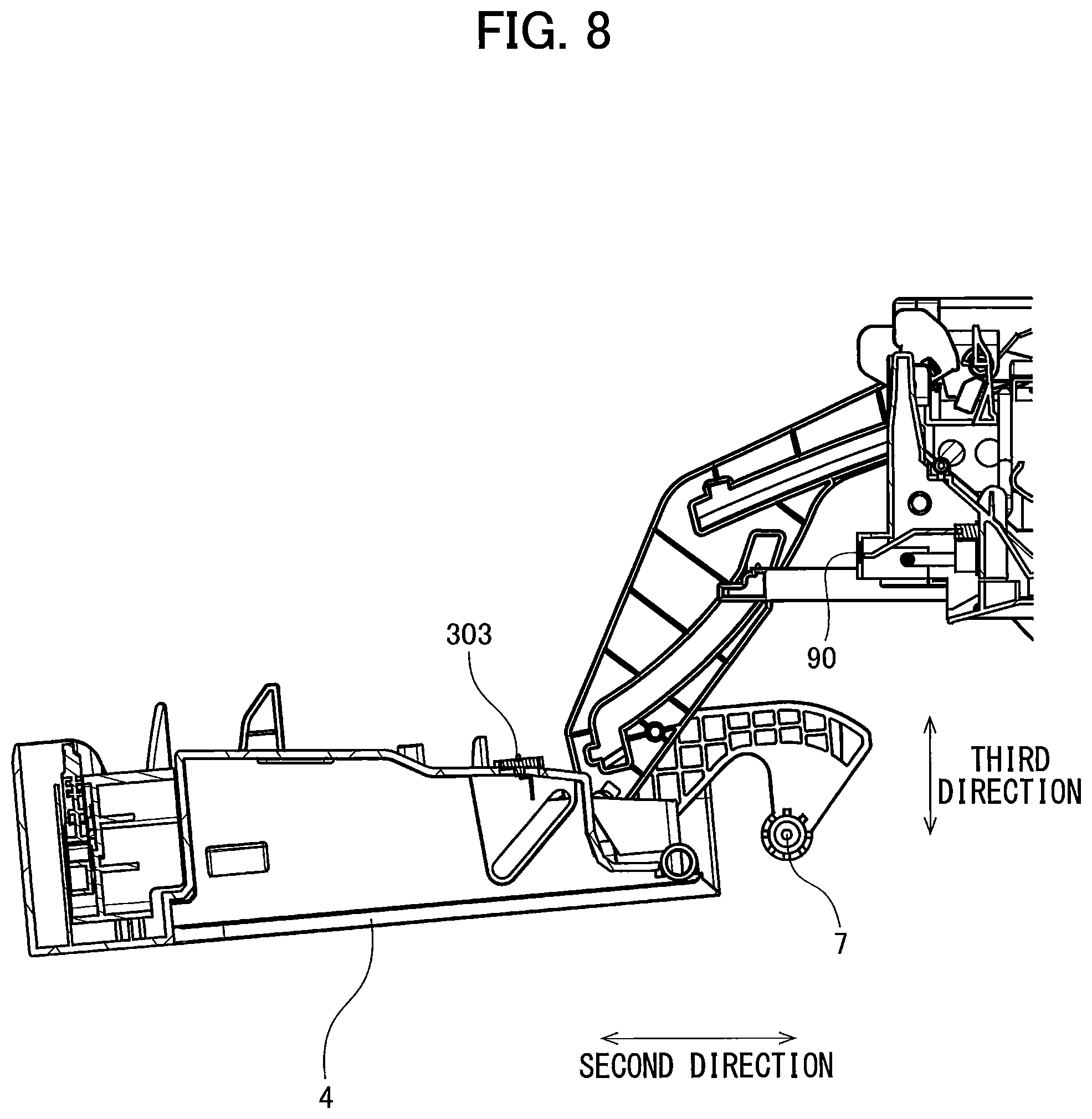 Patent US11774902 Figure 8 – Drum unit having electrical contact surface positioned at outer surface of frame and image forming apparatus provided with the same