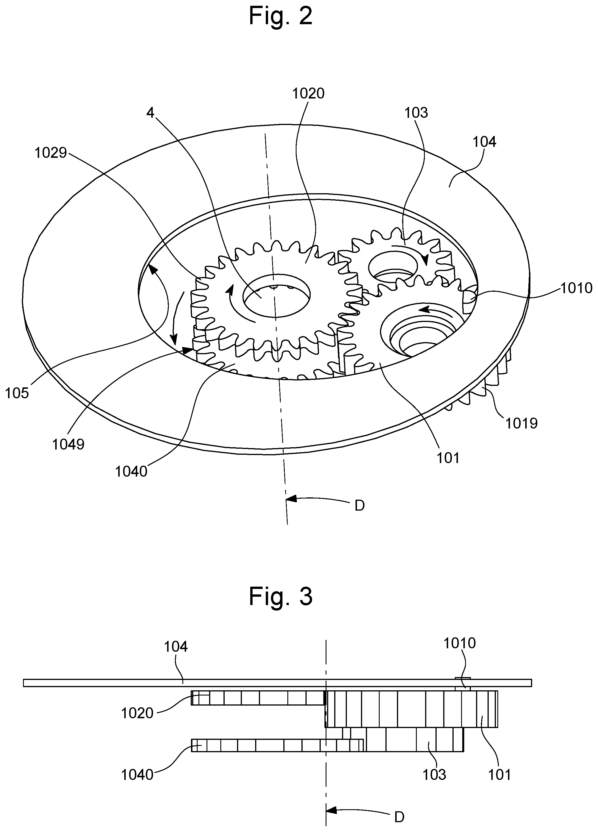 Patent US11774909 Figure 2 – Horological display mechanism with an elastic hand