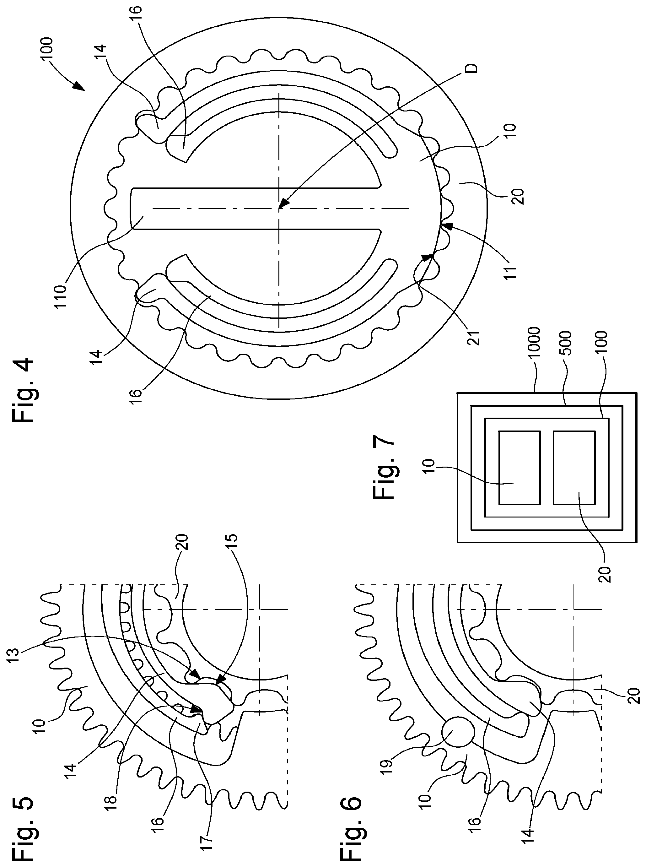 Patent US11774911 Figure 4 – Timepiece indexing element