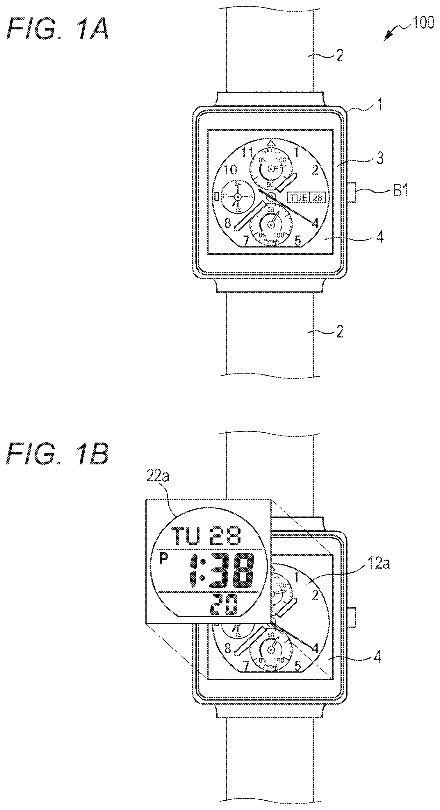 Patent US11774916 Figure 1 – Electronic device capable of appropriately using various time displays