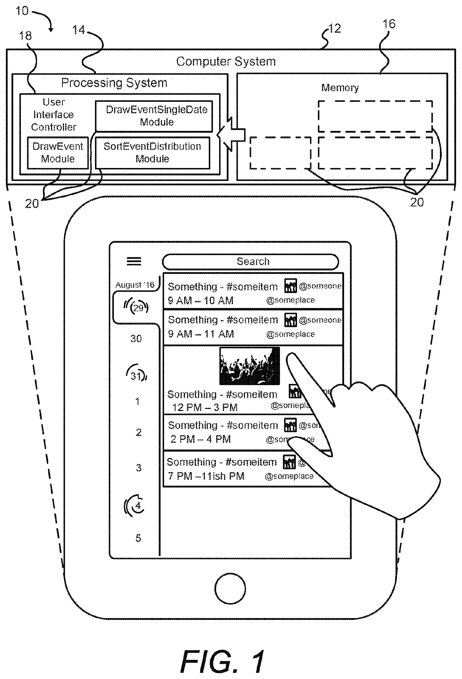 Patent US11774917 Figure 1 – Apparatus with API for use in indicating time interval durations of particular events