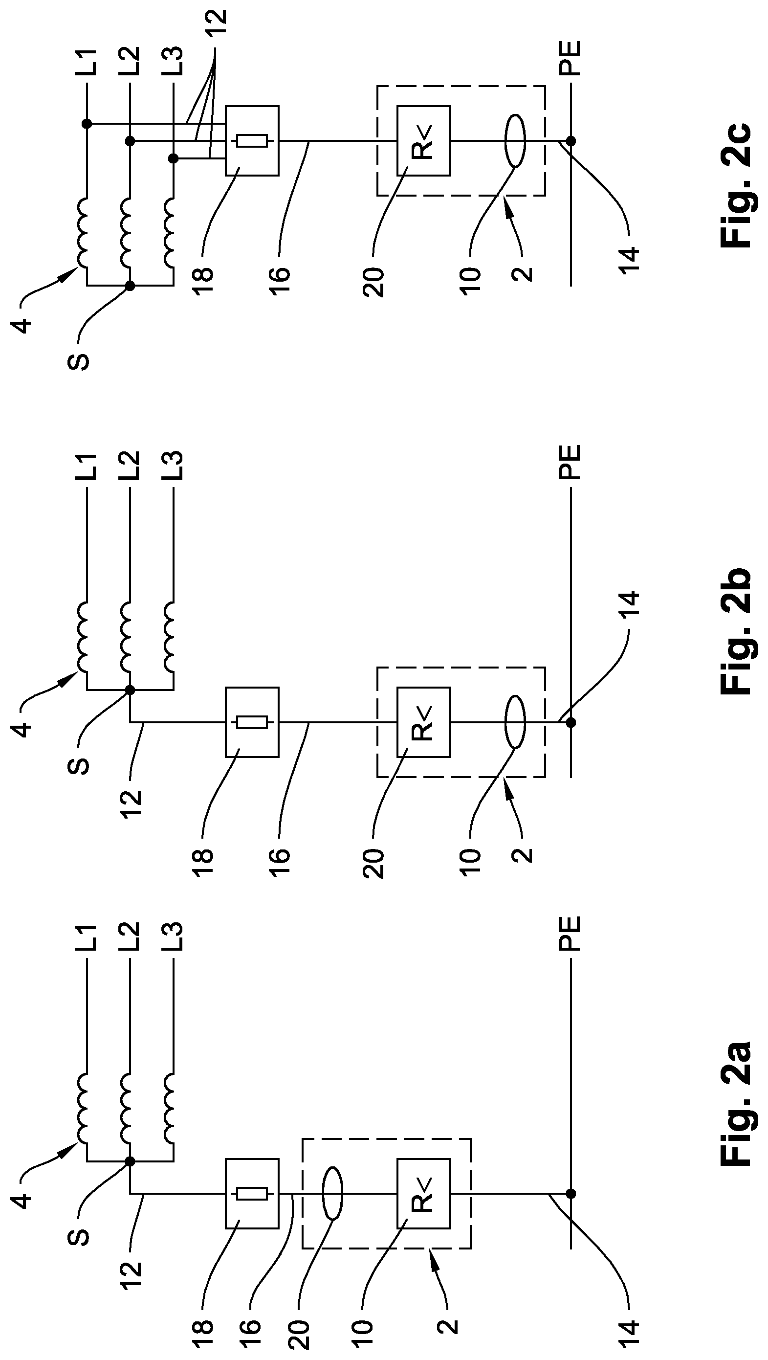Patent US11774918 Figure 3 – Electric circuit arrangement for standard insulation monitoring with emergency shut-down for an ungrounded power supply system upon detection of a ground fault