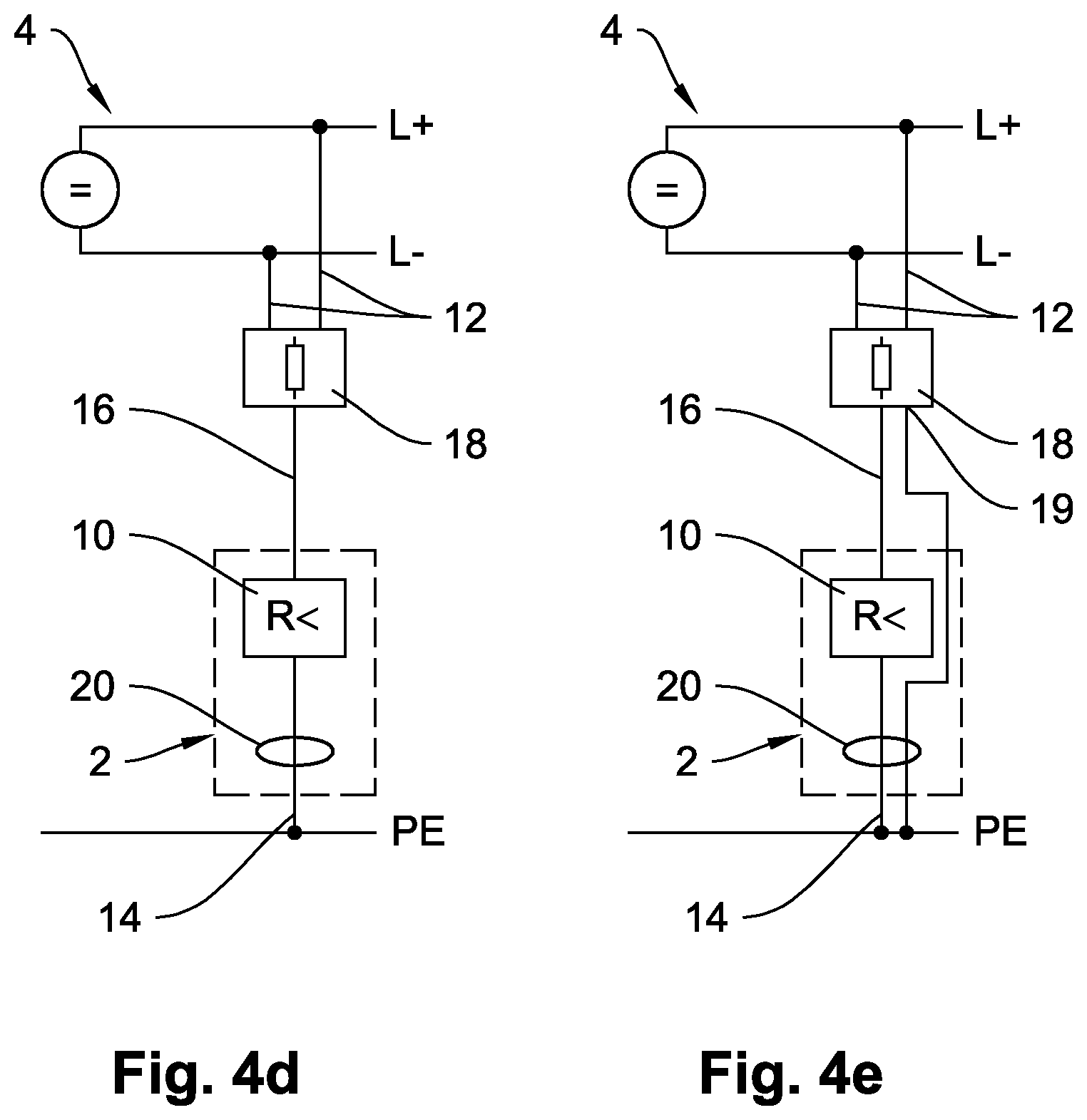 Patent US11774918 Figure 7 – Electric circuit arrangement for standard insulation monitoring with emergency shut-down for an ungrounded power supply system upon detection of a ground fault