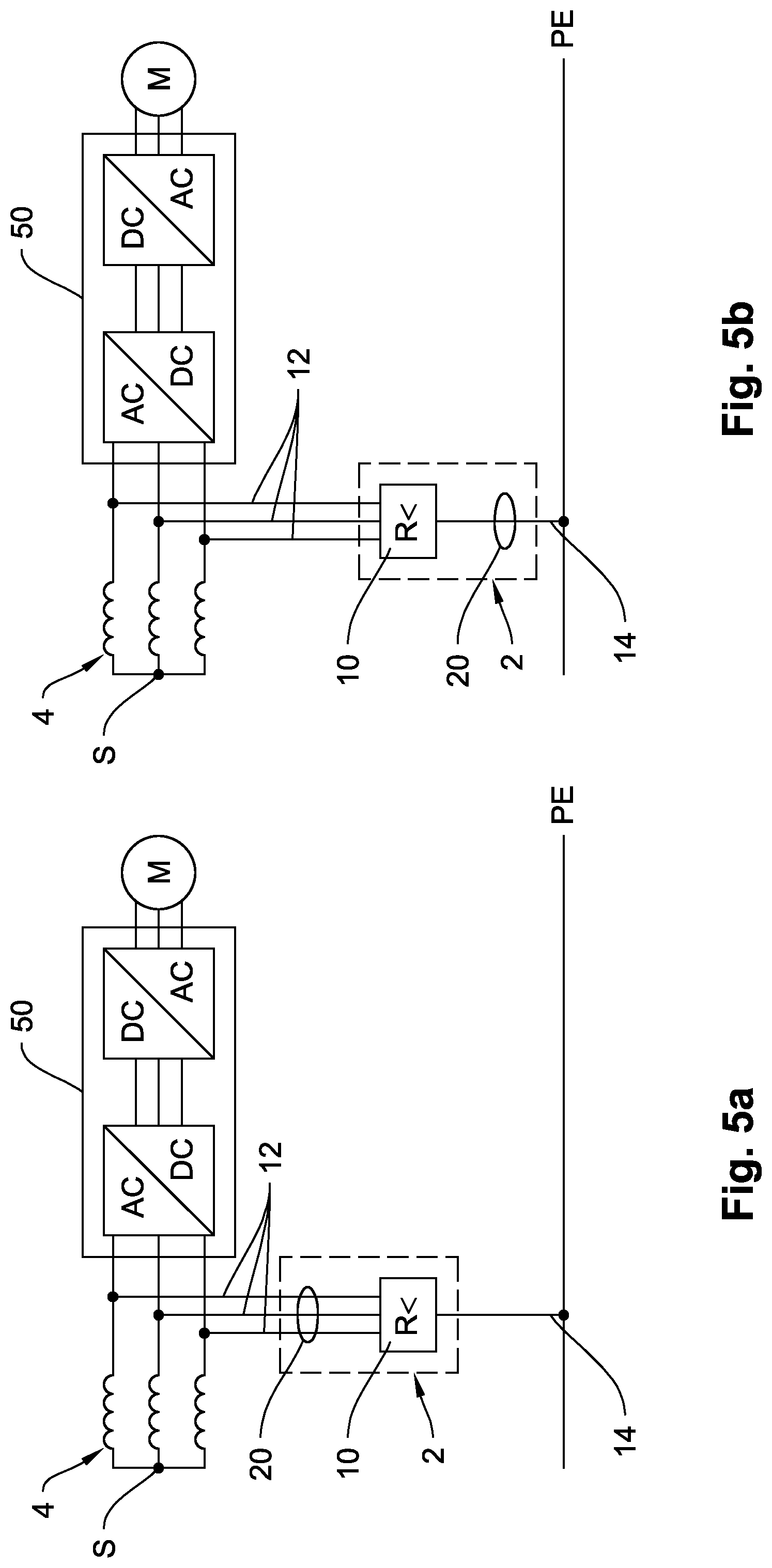 Patent US11774918 Figure 8 – Electric circuit arrangement for standard insulation monitoring with emergency shut-down for an ungrounded power supply system upon detection of a ground fault