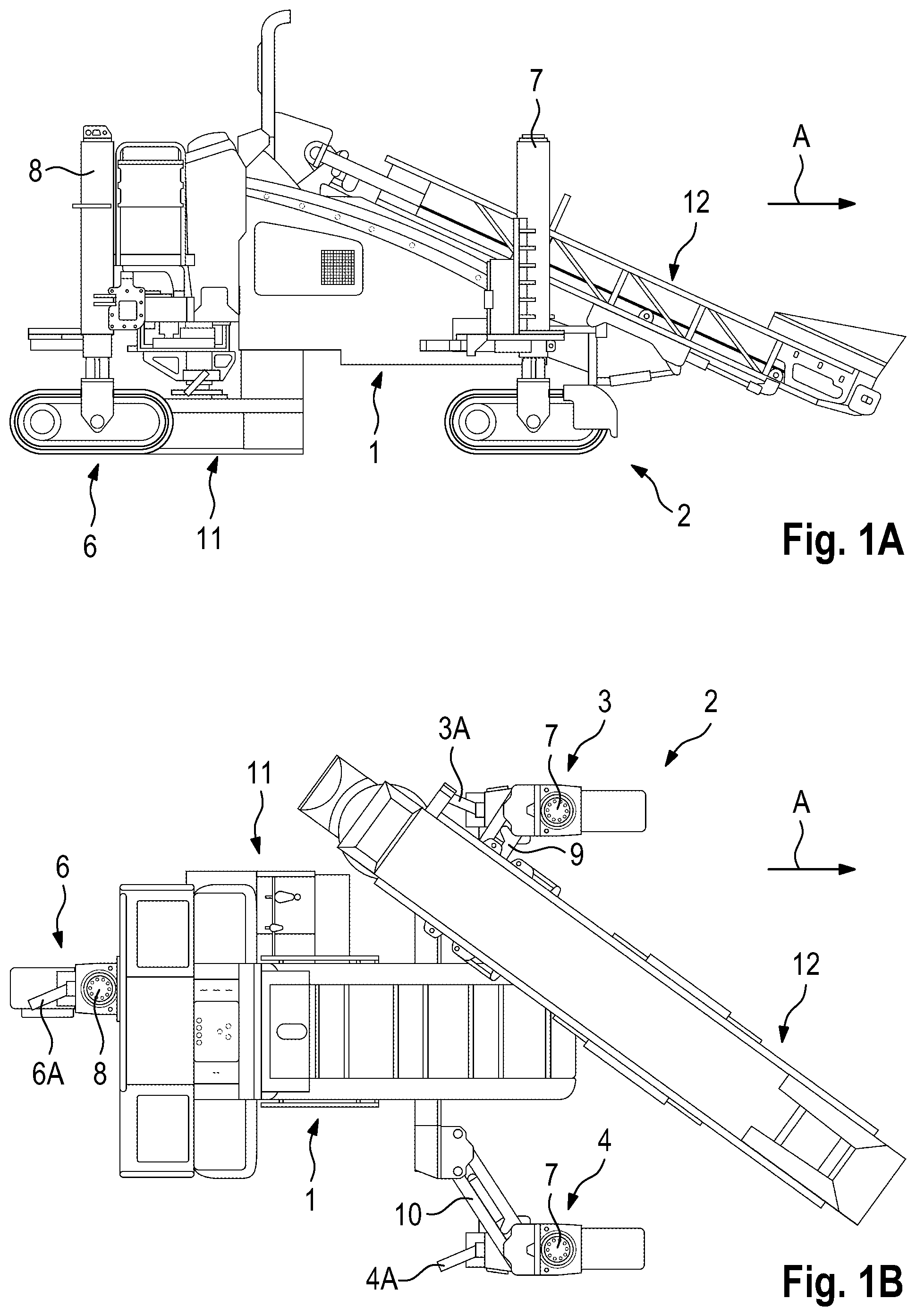 Patent US11774965 — Slipform paver and method for operating a slipform paver — Figure 1