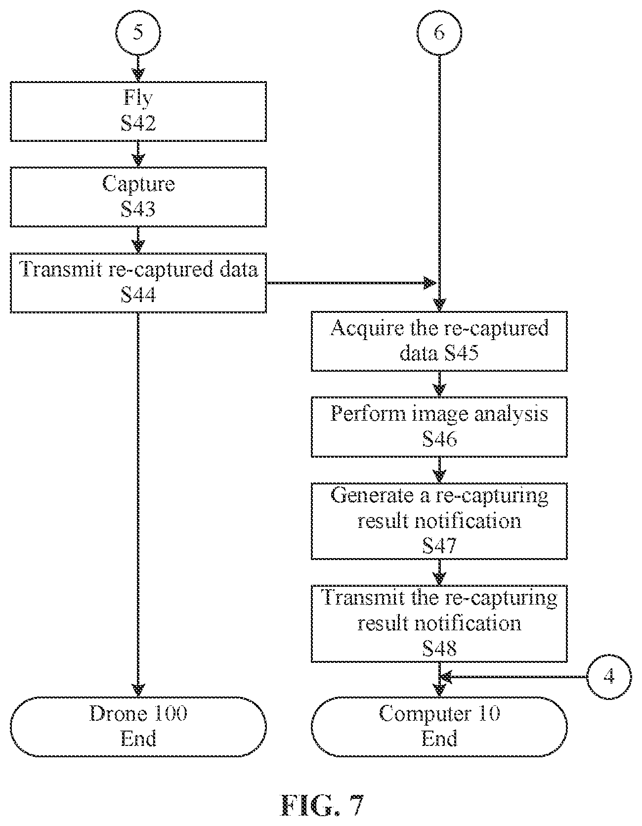 Patent US11774969 Figure 7 – System and method using image analysis for controlling a flight path of a surface inspection unmanned aerial vehicle