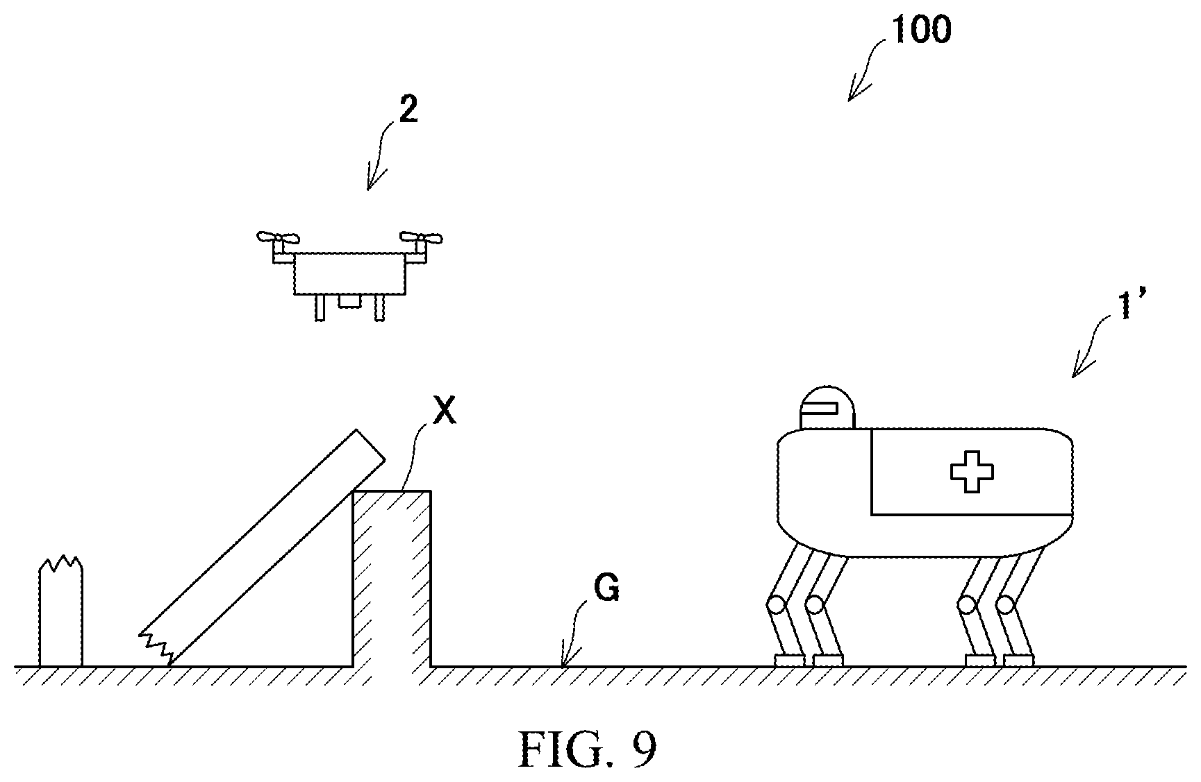 Patent US11774973 Figure 9 – Storage device, movement assistance system, and movement assistance method