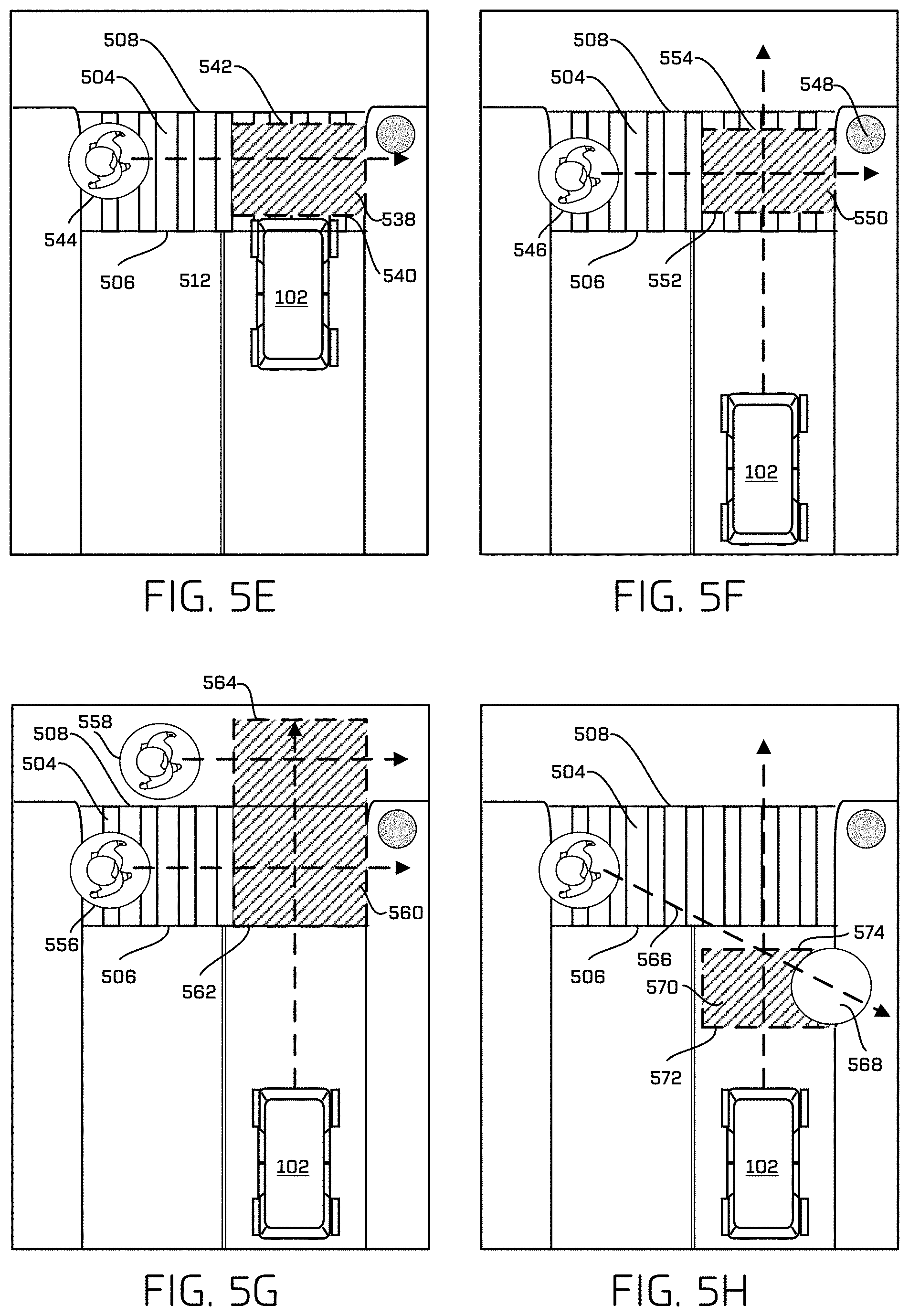 Patent US11774975 Figure 7 – Collision zone detection for vehicles