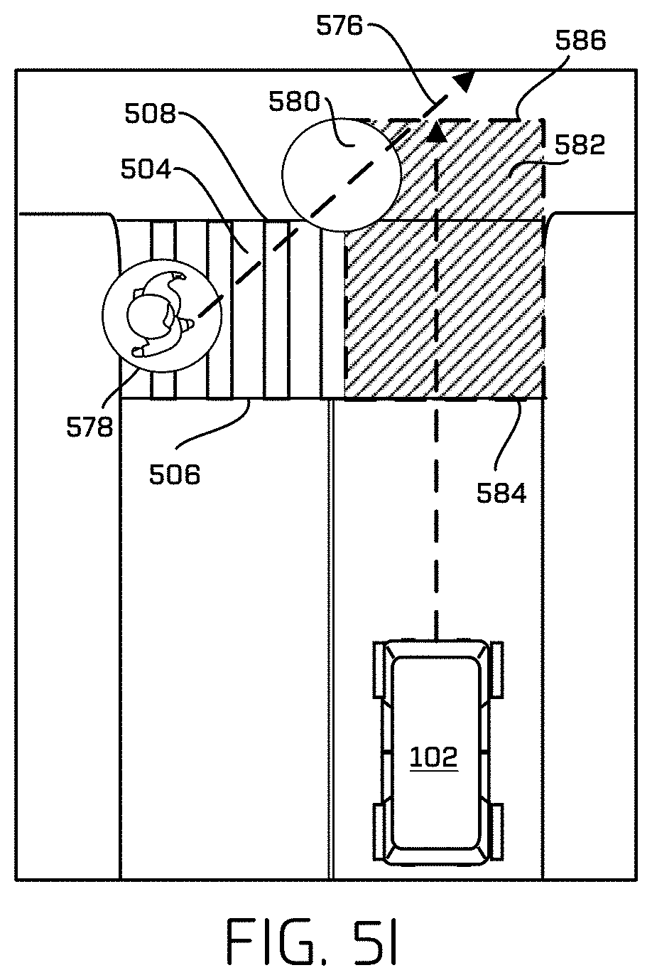 Patent US11774975 Figure 8 – Collision zone detection for vehicles