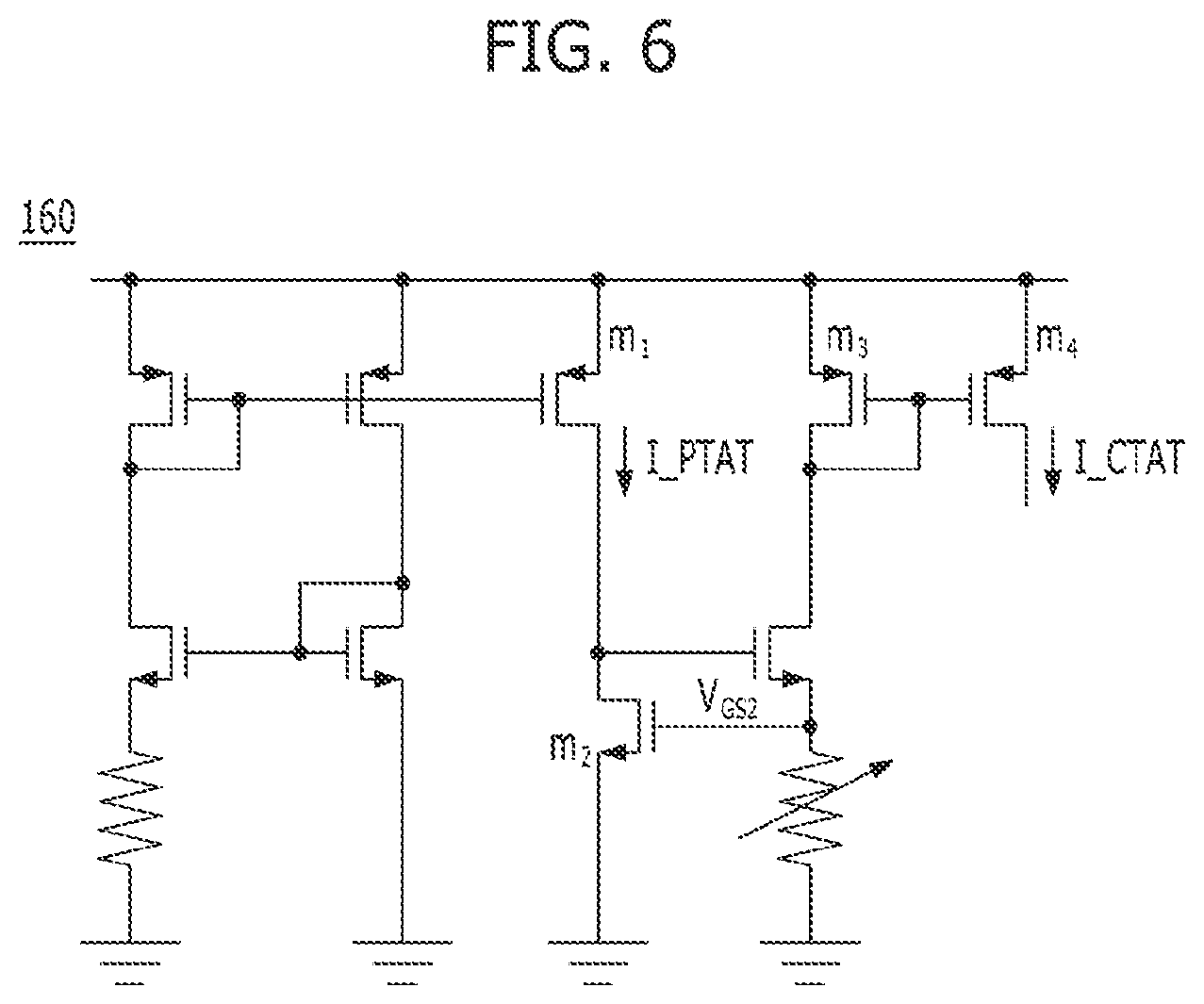 Patent US11774997 Figure 6 – Semiconductor device for generating a reference current or voltage in various temperatures