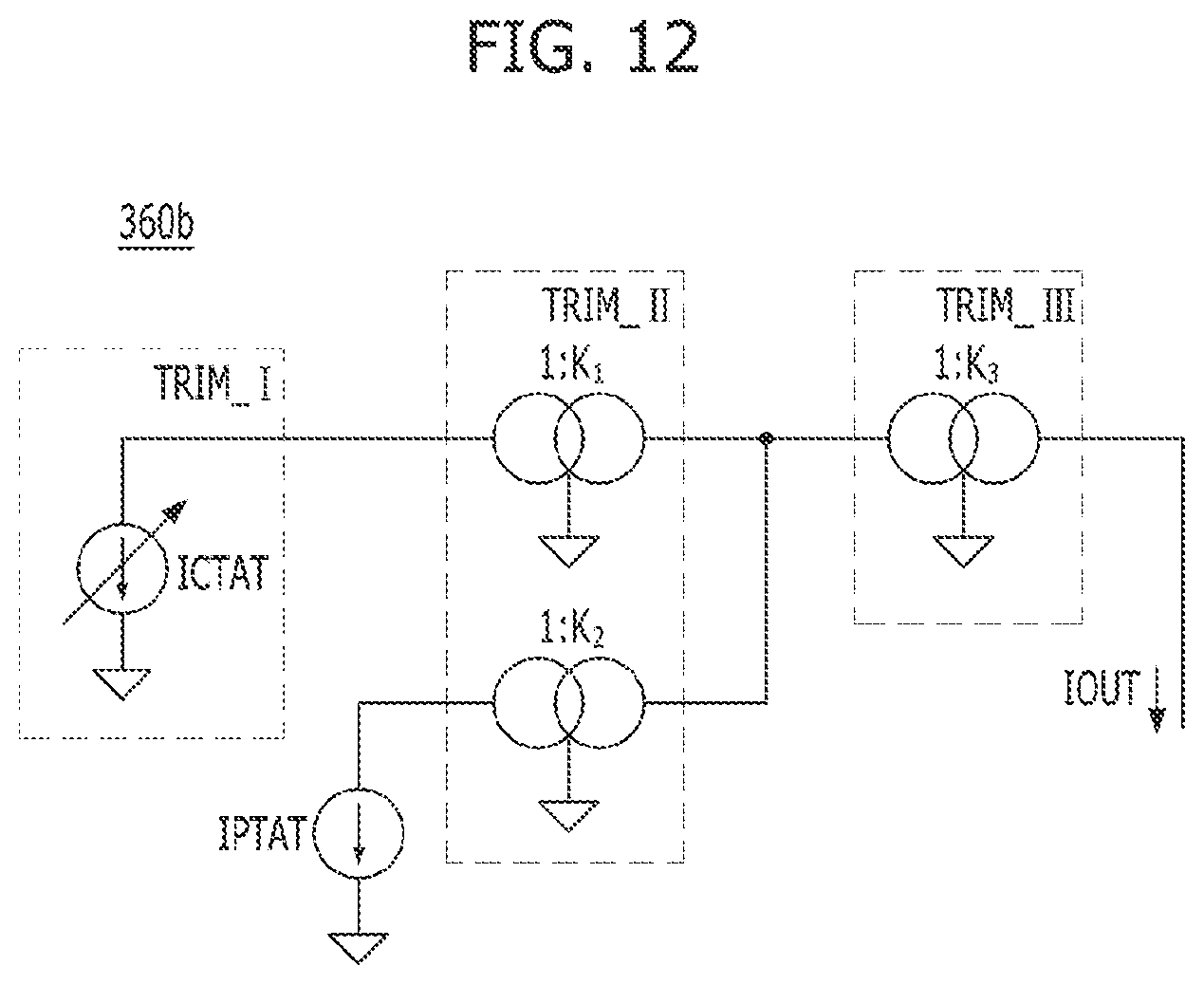 Patent US11774997 Figure 12 – Semiconductor device for generating a reference current or voltage in various temperatures