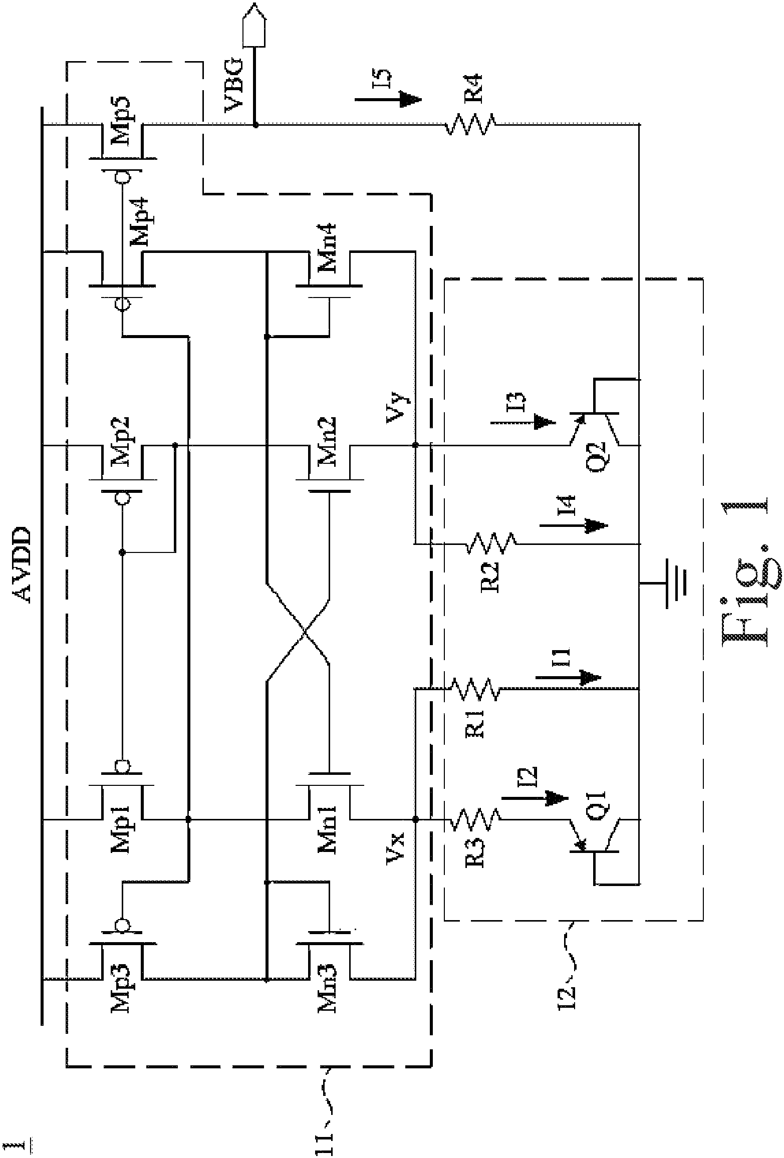 Patent US11774998 Figure 1 – Reference current/voltage generator and circuit system using the same