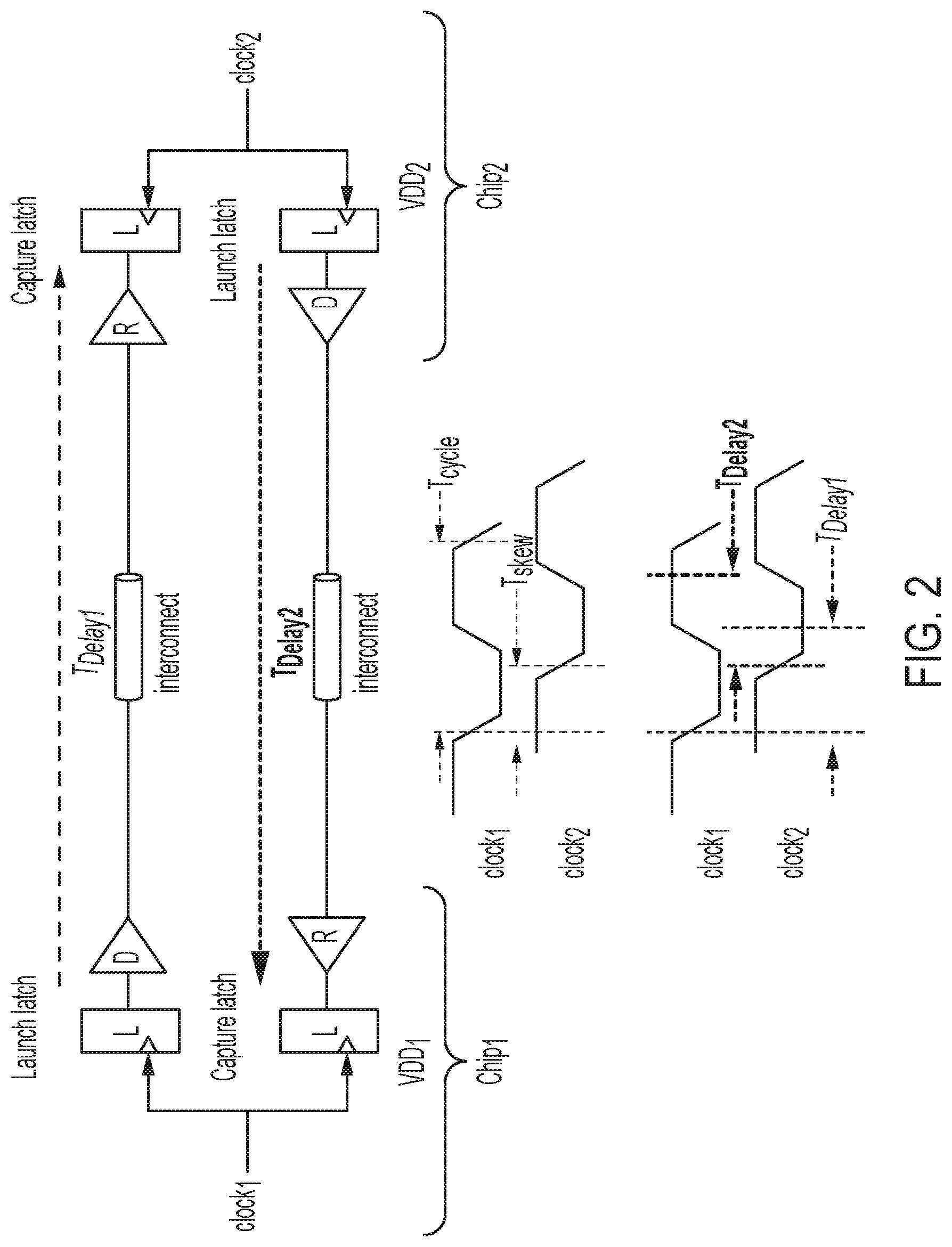 Patent US11775004 Figure 2 – Phase aligning and calibrating clocks from one phase lock loop (PLL) for a two-chip die module