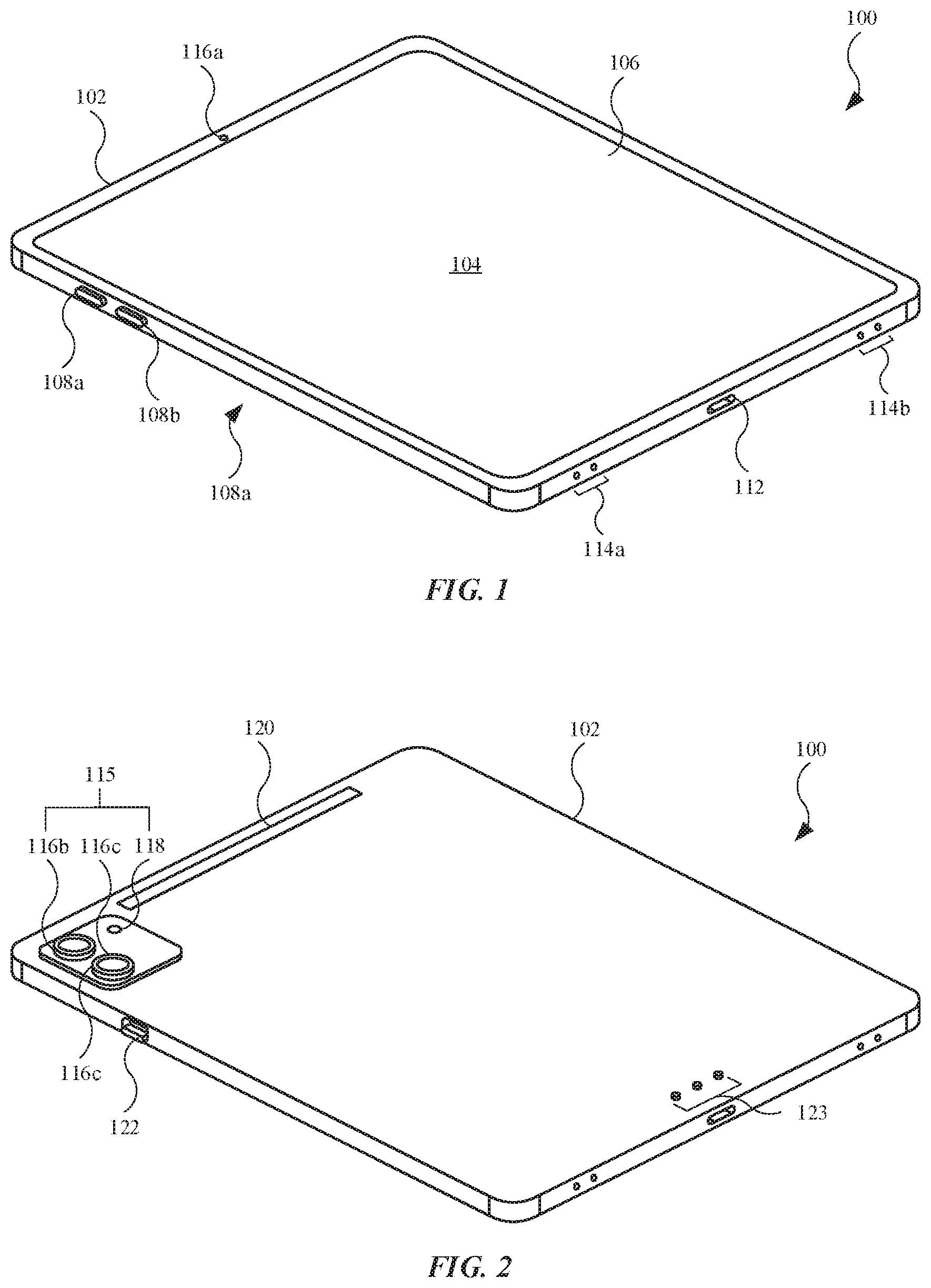 Patent US11775006 Figure 1 – Electronic device with magnetic field sensor design for detection of multiple accessories