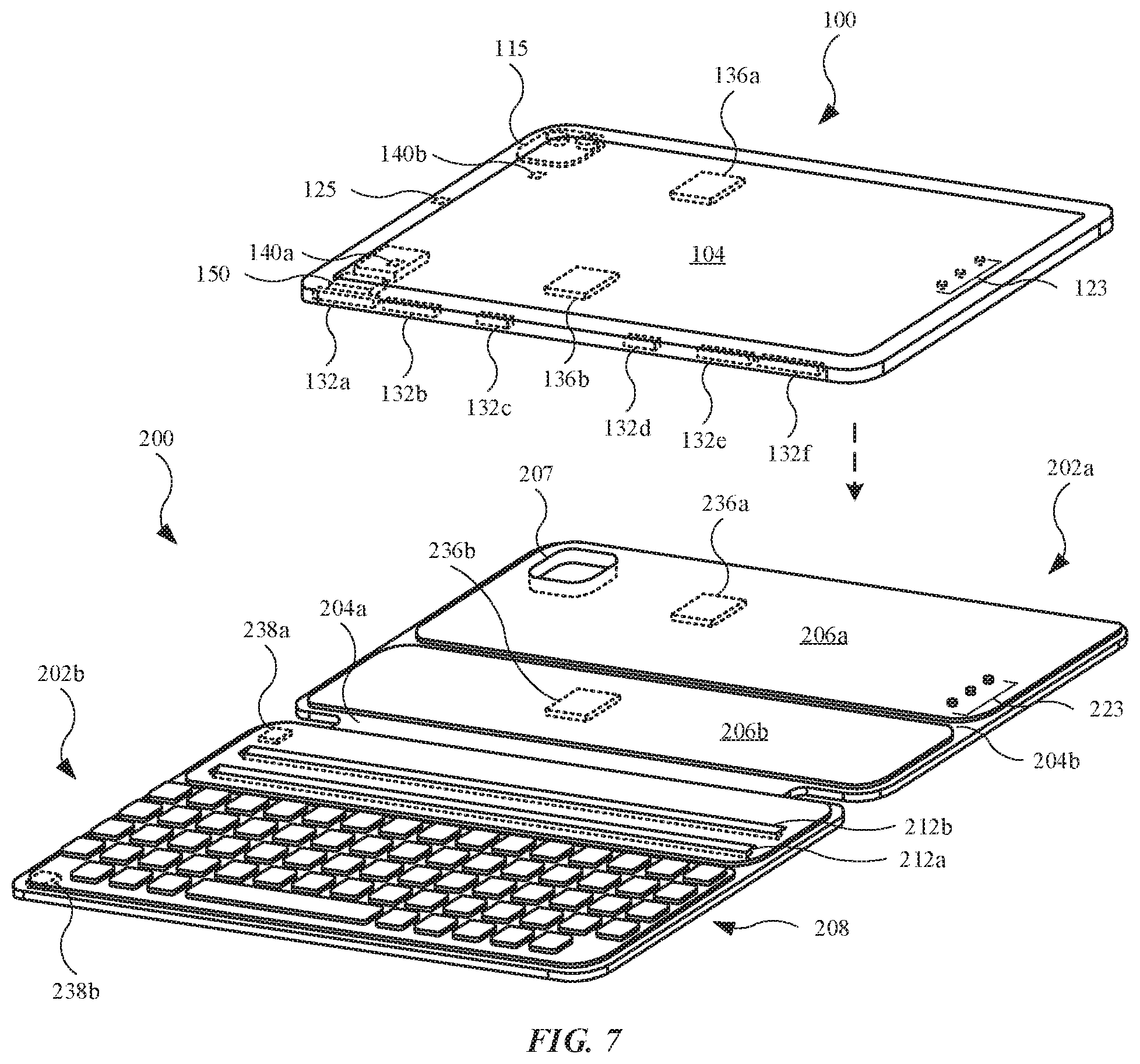 Patent US11775006 Figure 5 – Electronic device with magnetic field sensor design for detection of multiple accessories