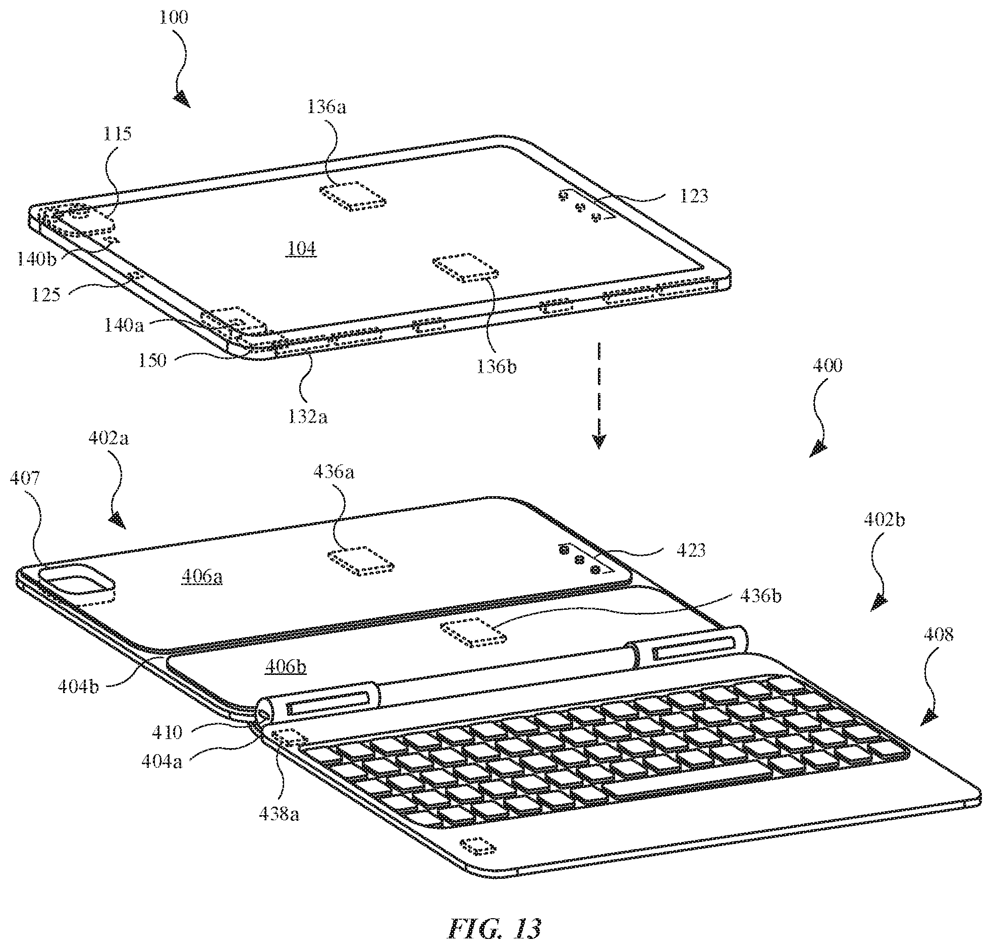 Patent US11775006 Figure 10 – Electronic device with magnetic field sensor design for detection of multiple accessories