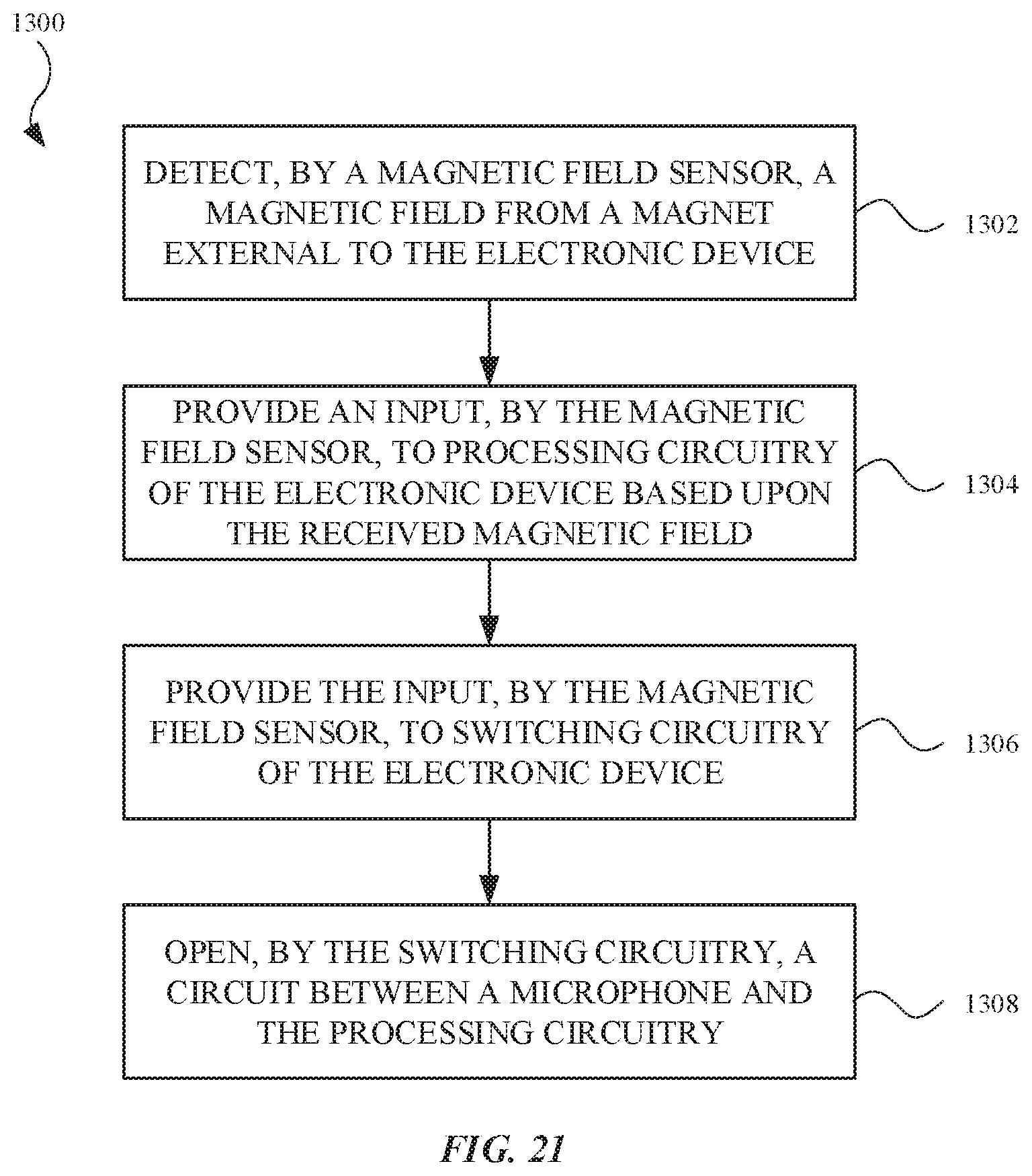 Patent US11775006 Figure 18 – Electronic device with magnetic field sensor design for detection of multiple accessories