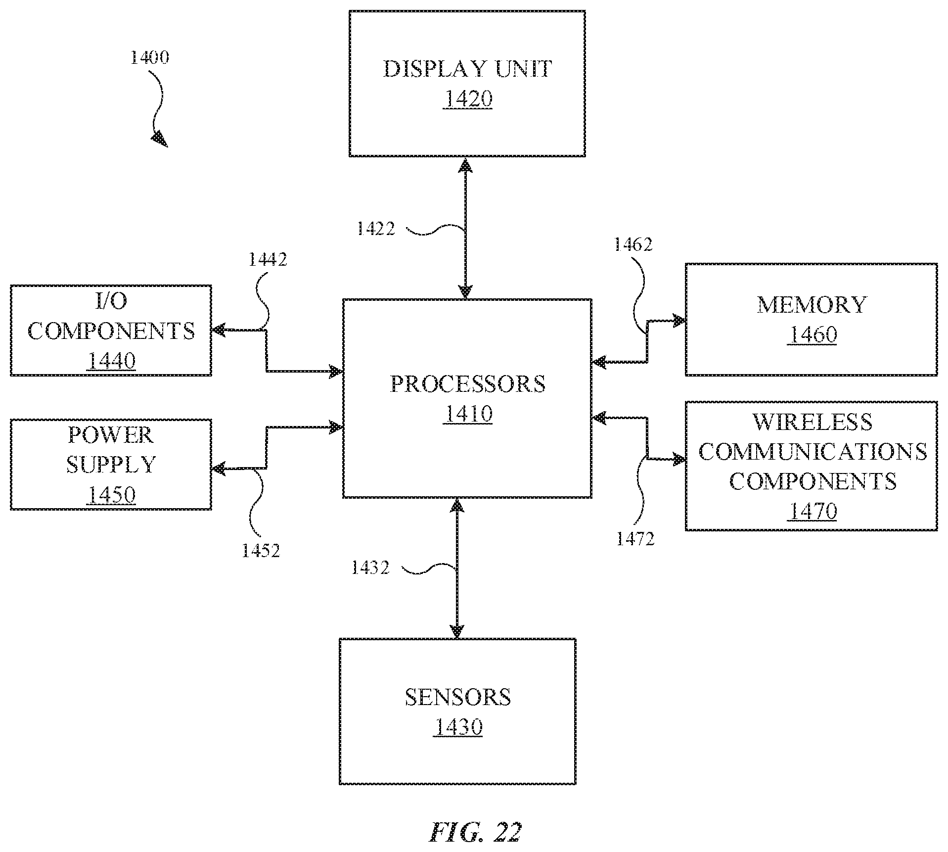 Patent US11775006 Figure 19 – Electronic device with magnetic field sensor design for detection of multiple accessories