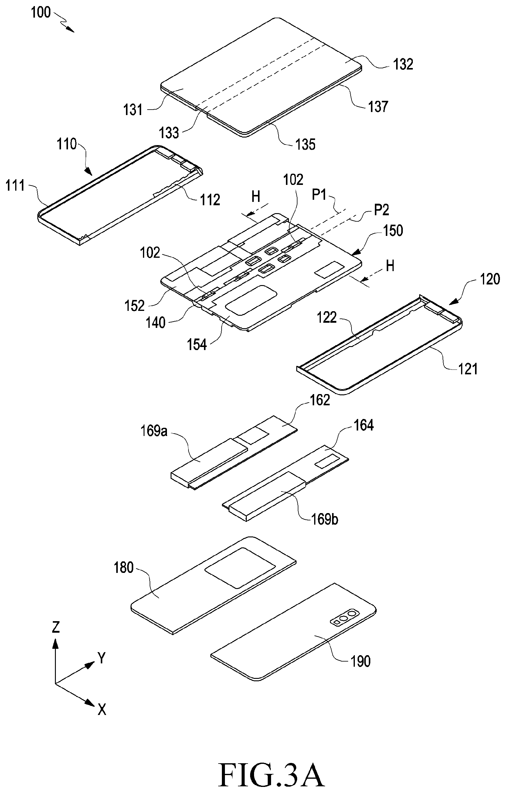 Patent US11775015 Figure 3 – Electronic device including flexible printed circuit board