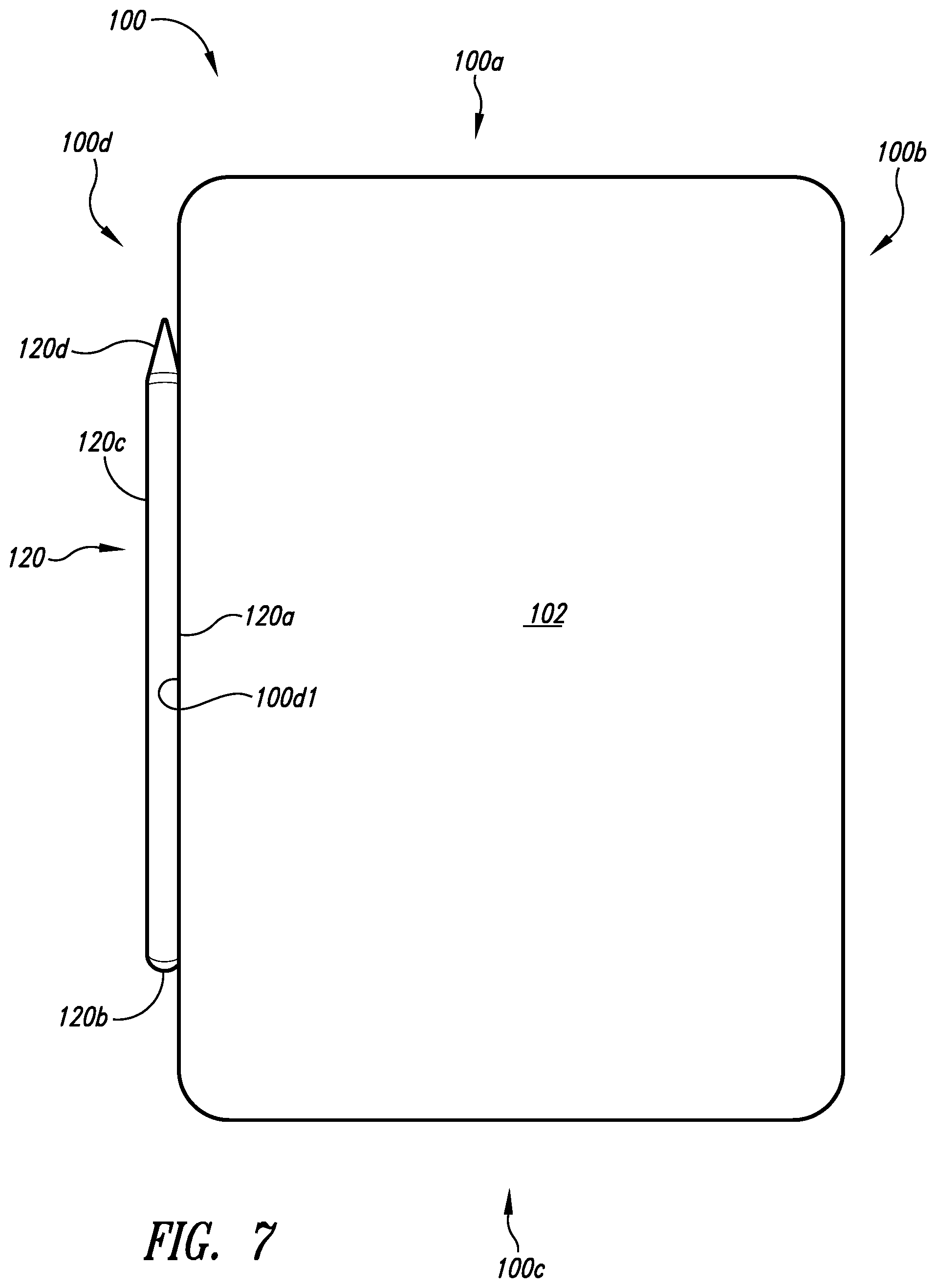 Patent US11775022 Figure 5 – Case stylus system for portable electronic device