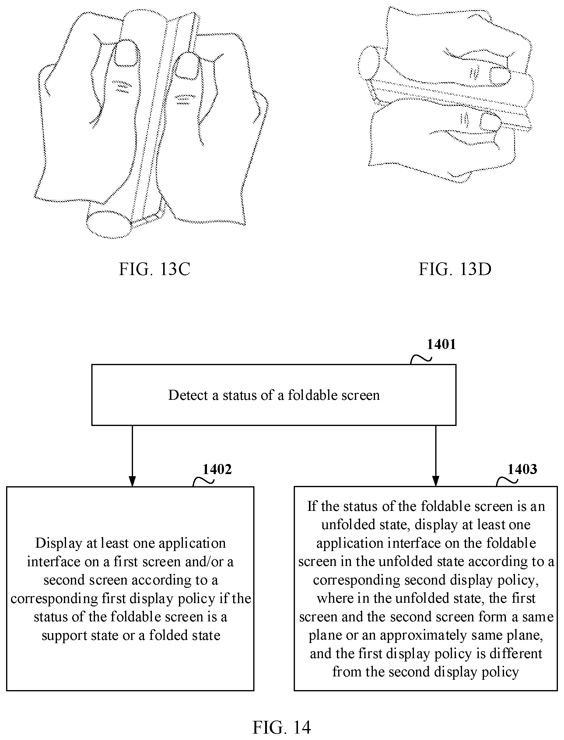 Patent US11775025 Figure 18 – Display method for device having foldable screen and foldable screen device