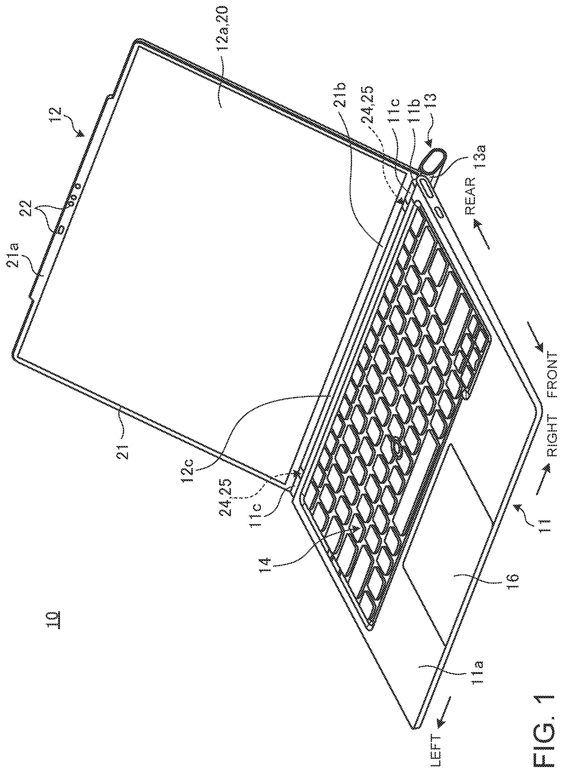Patent US11775027 Figure 1 – Electronic apparatus