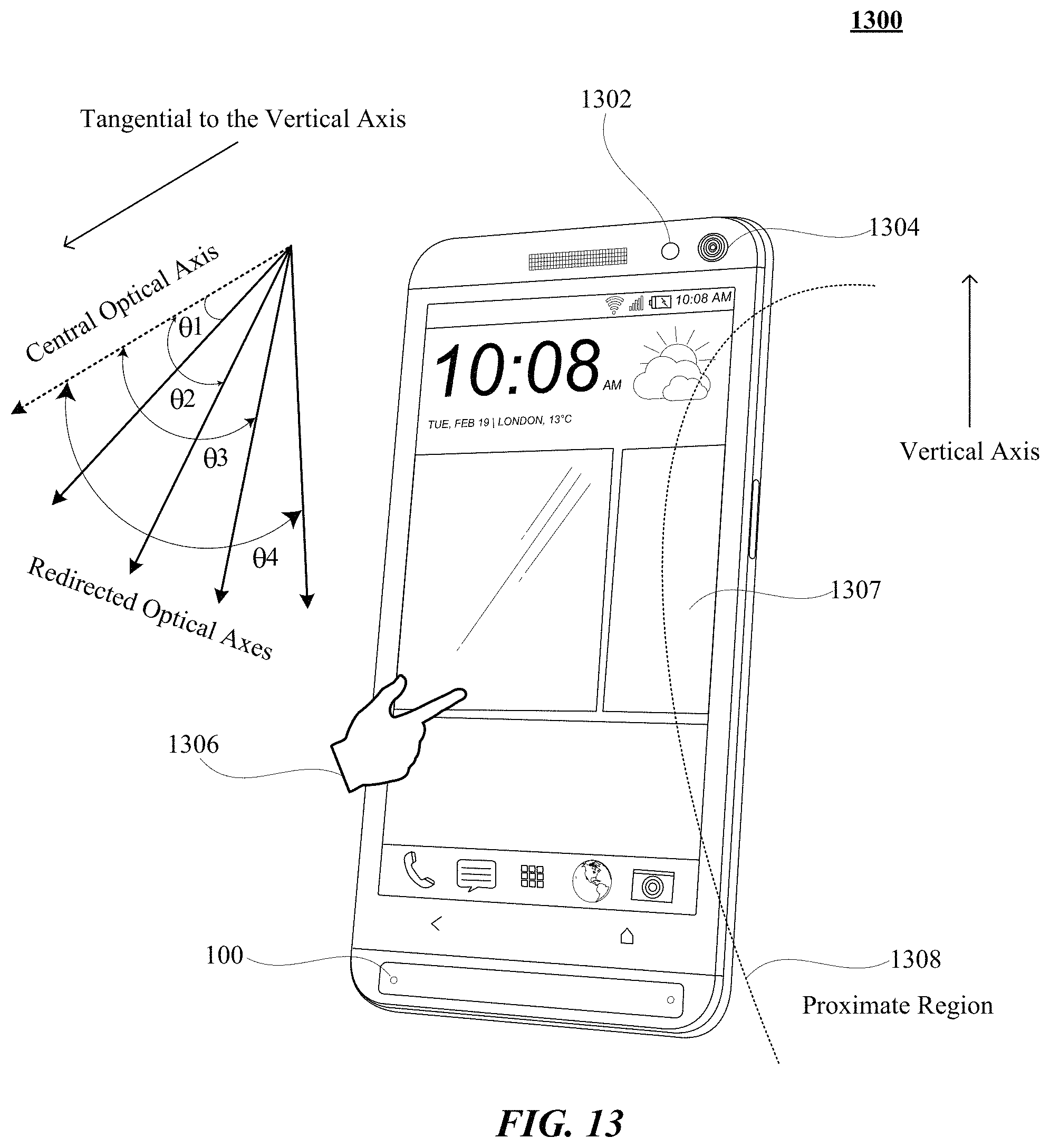 Patent US11775033 Figure 14 – Enhanced field of view to augment three-dimensional (3D) sensory space for free-space gesture interpretation
