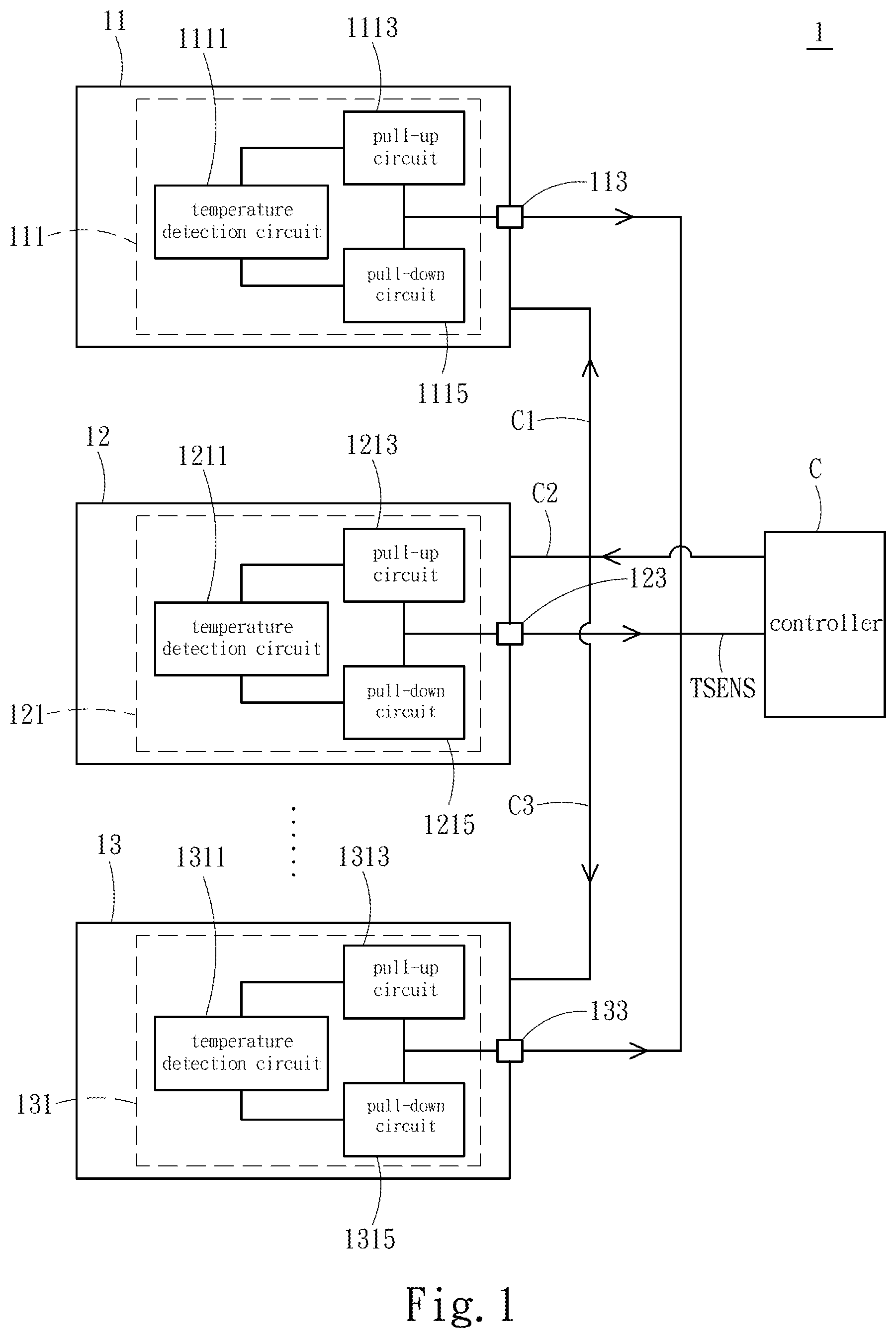 Patent US11775035 Figure 1 – Multi-phase power supply regulator and temperature balance control method thereof