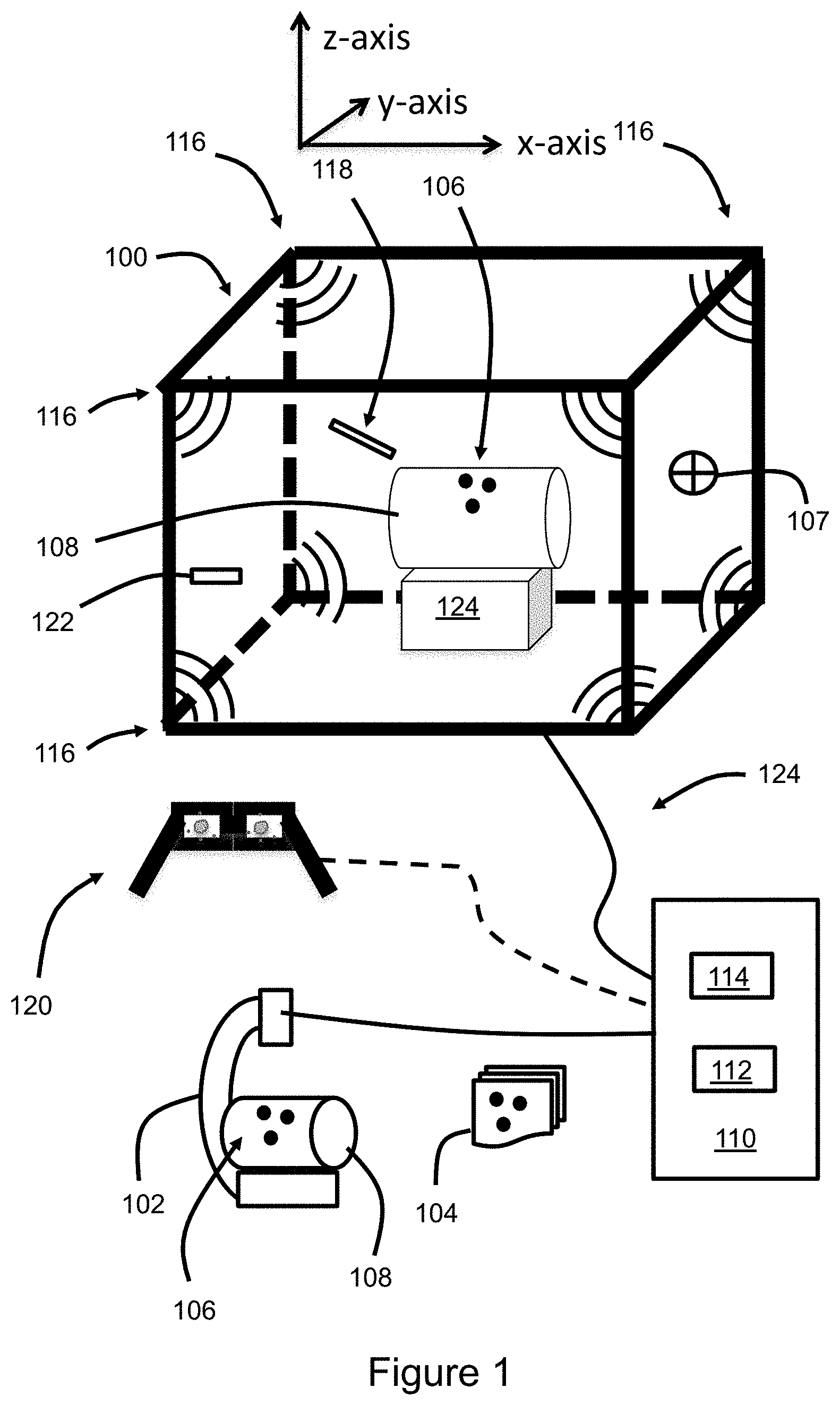 Patent US11775052 — Smart room system — Figure 1