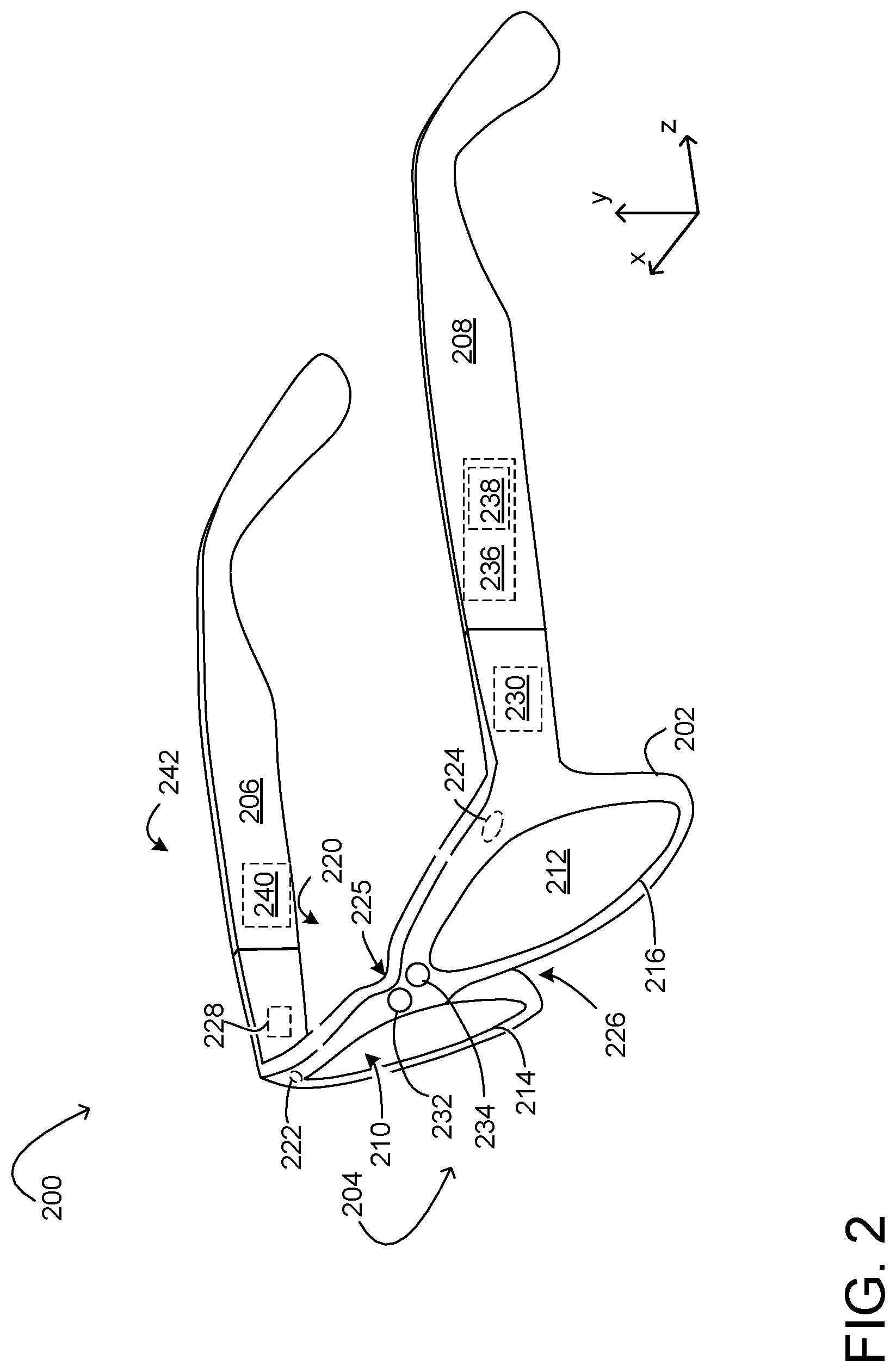 Patent US11775057 Figure 2 – Head-mounted display operation based on face tracking
