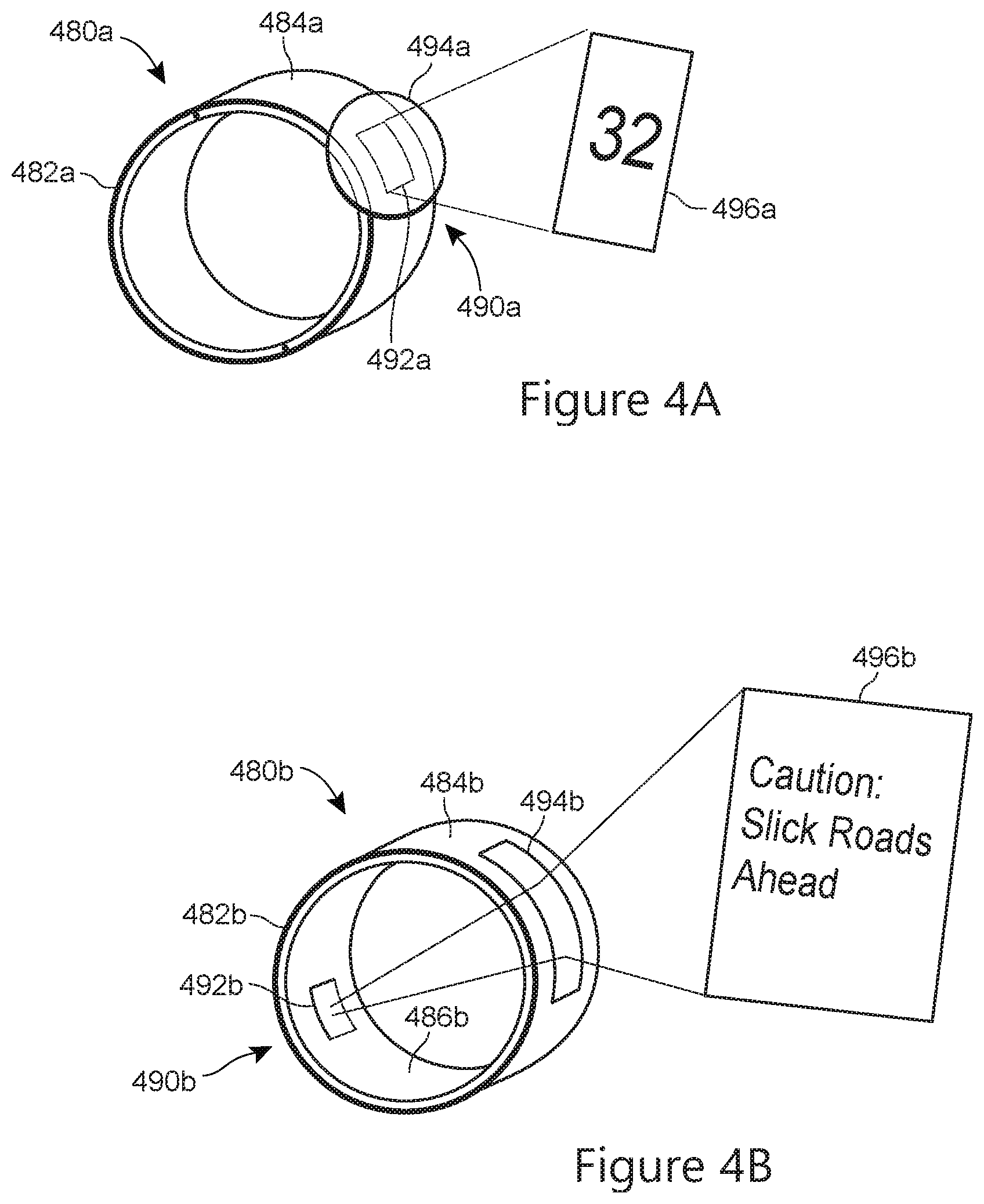 Patent US11775065 Figure 4 – Projection system for smart ring visual output