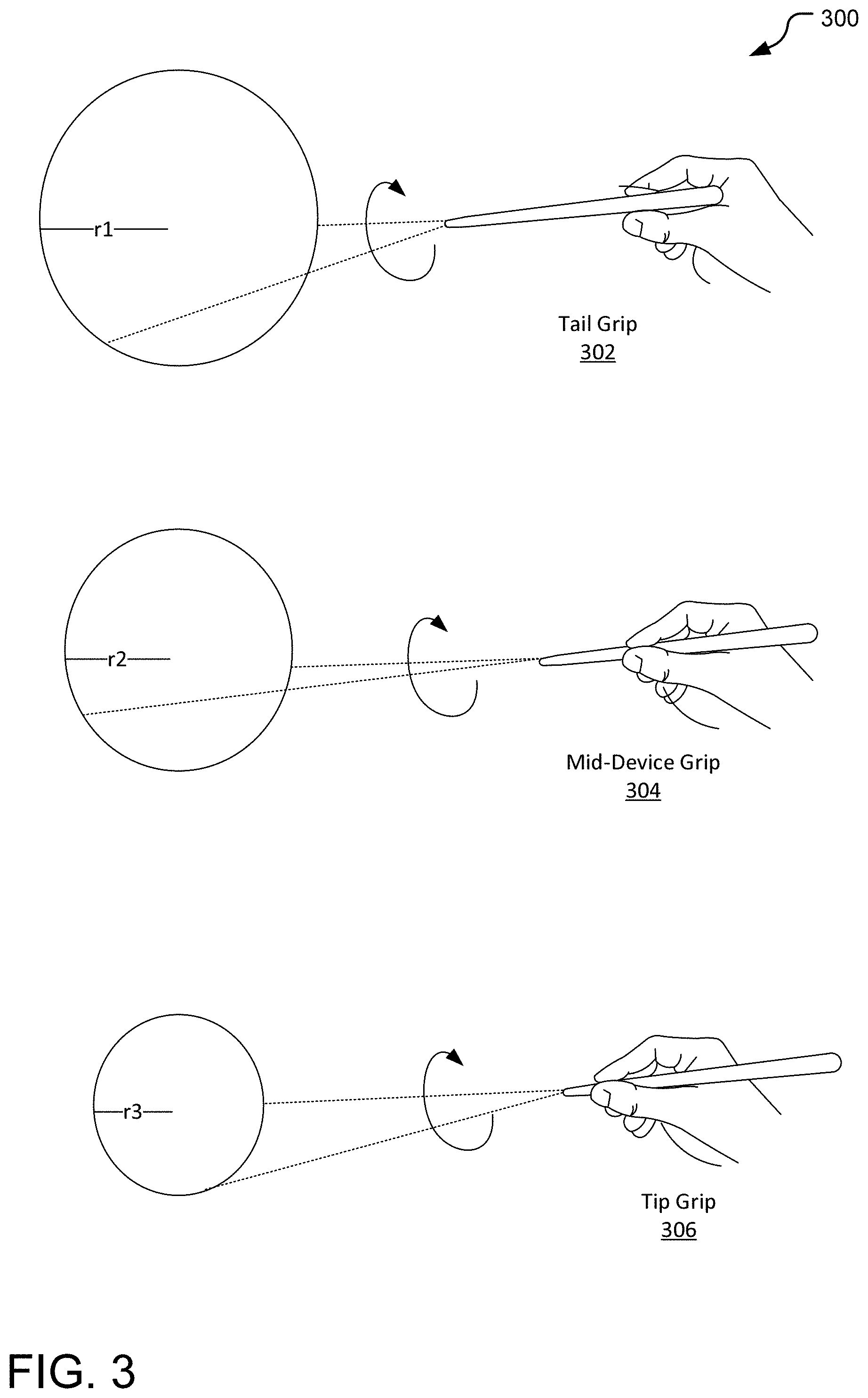 Patent US11775071 Figure 3 – Haptic feedback from a computing accessory