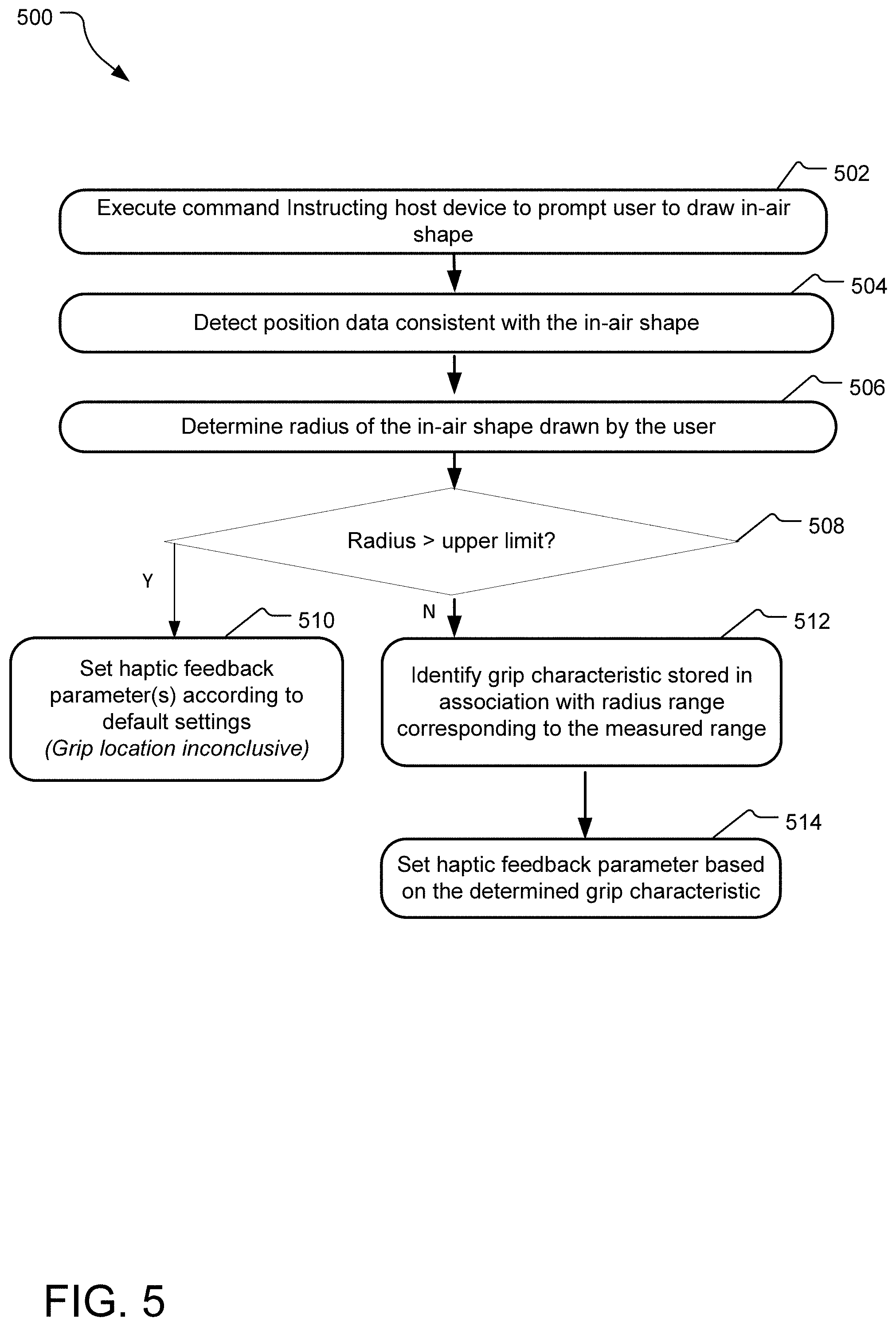 Patent US11775071 Figure 5 – Haptic feedback from a computing accessory