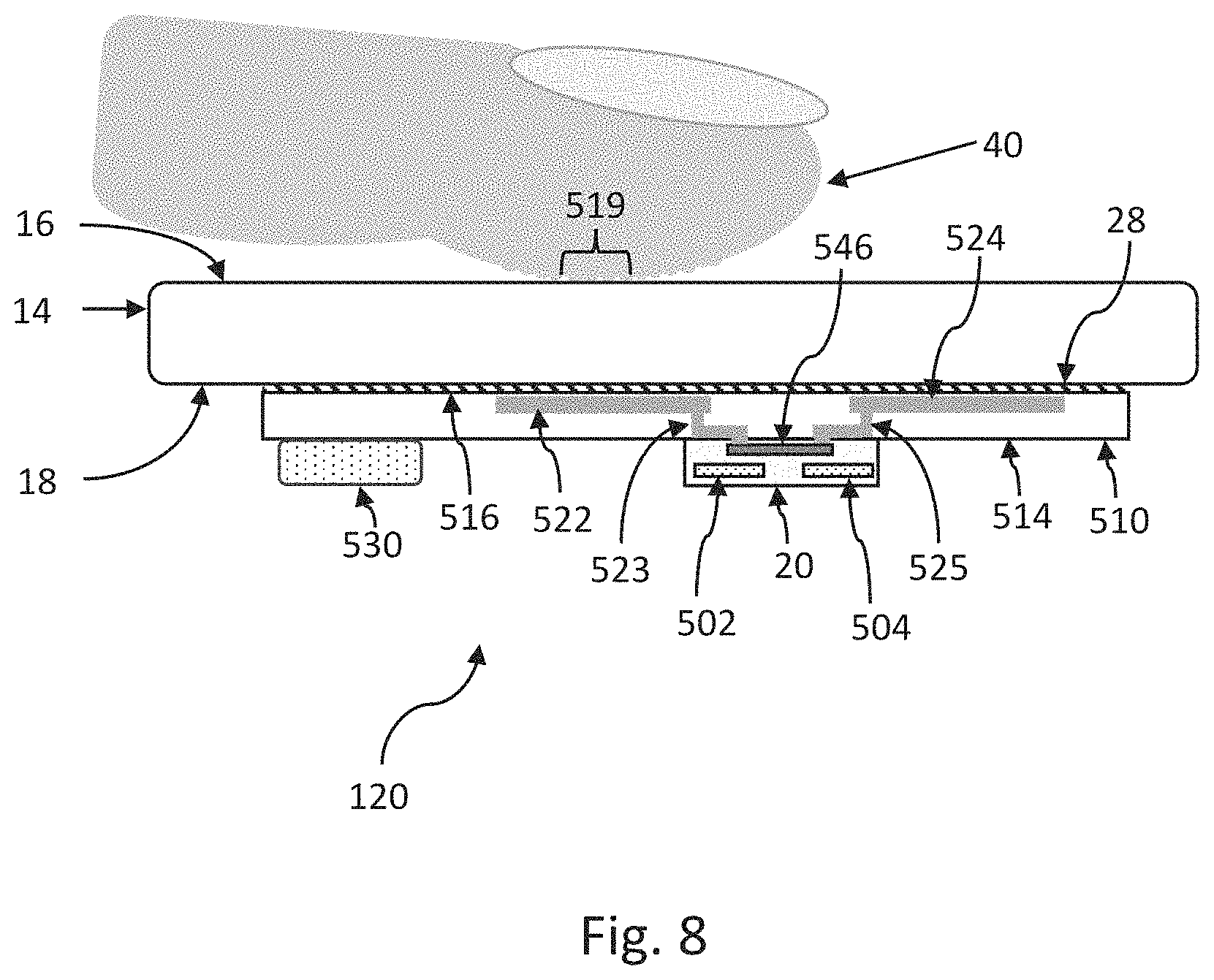Patent US11775073 Figure 7 – Integrated virtual button module, integrated virtual button system, and method of determining user input and providing user feedback