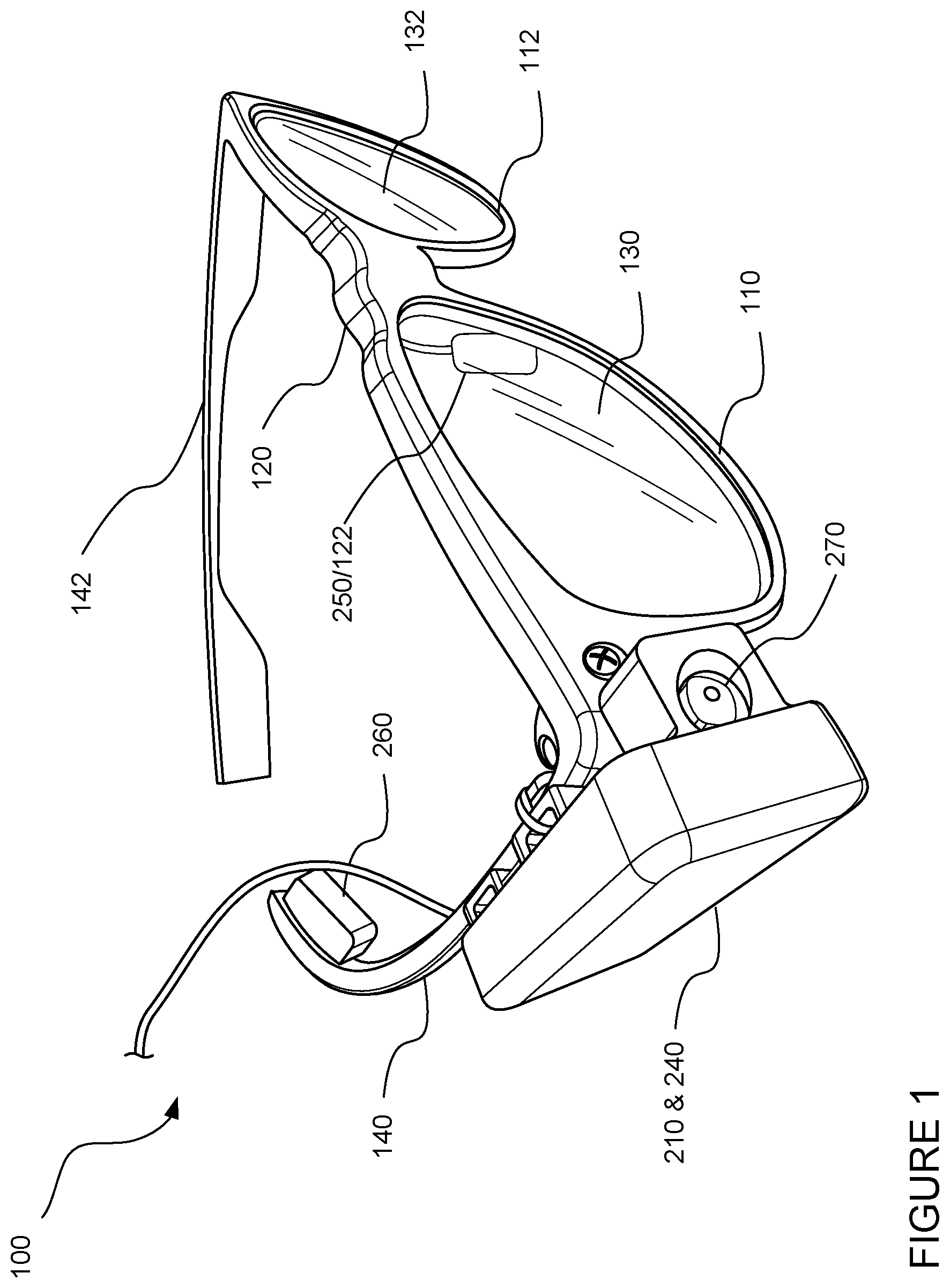 Patent US11775075 Figure 1 – Head and eye-based gesture recognition
