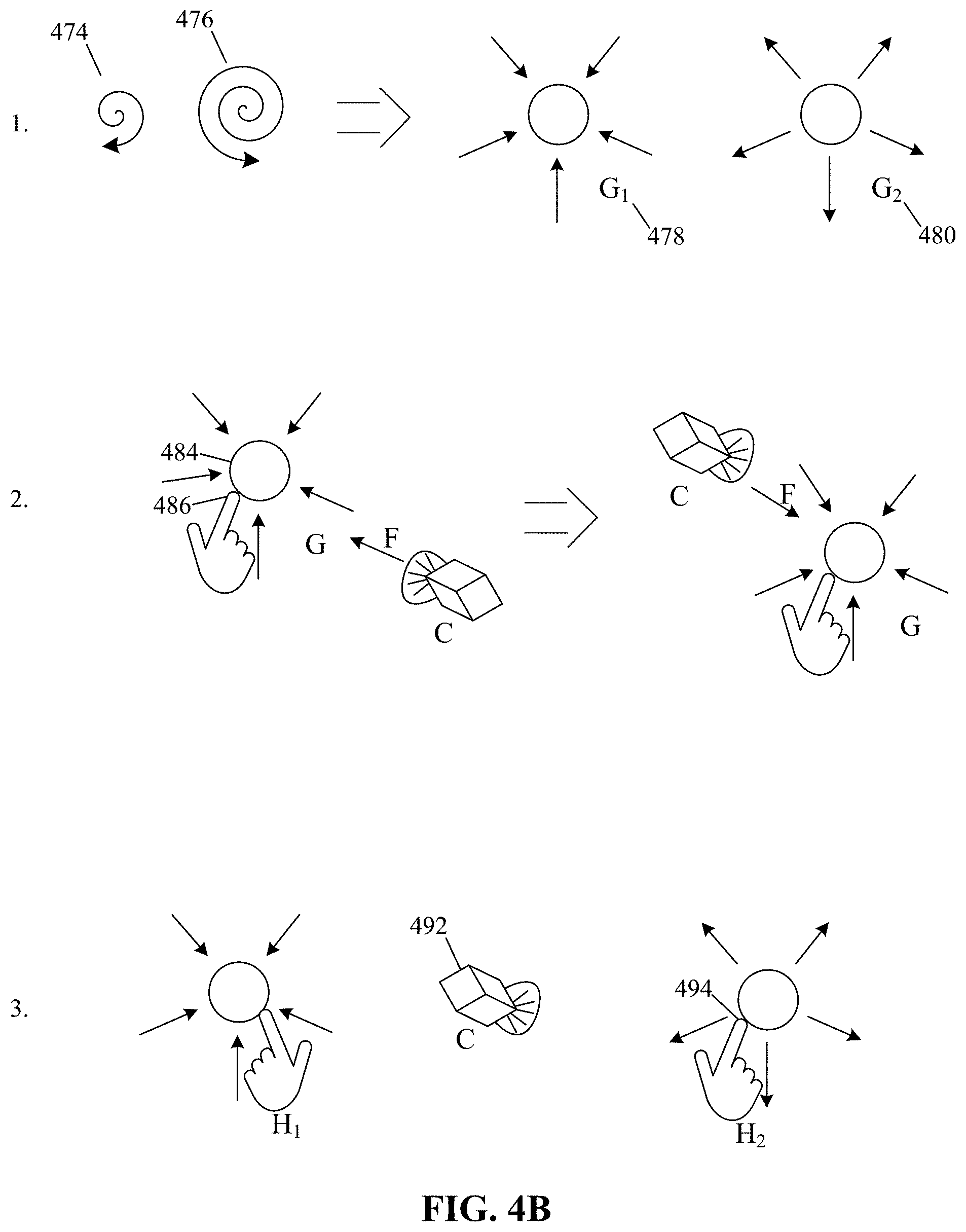 Patent US11775080 Figure 4 – User-defined virtual interaction space and manipulation of virtual cameras with vectors