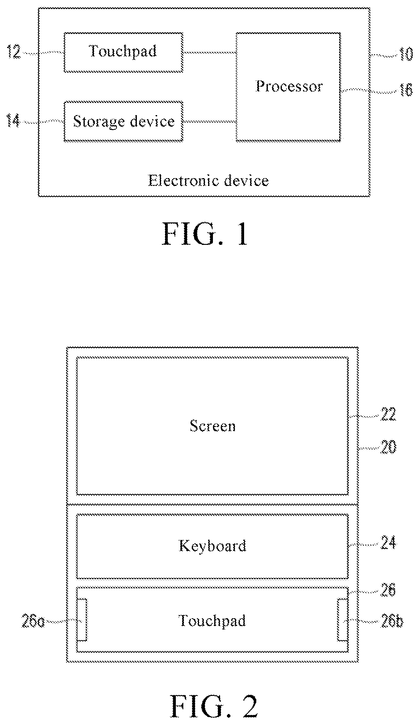 Patent US11775087 Figure 1 – Electronic device and touch operation method for the same