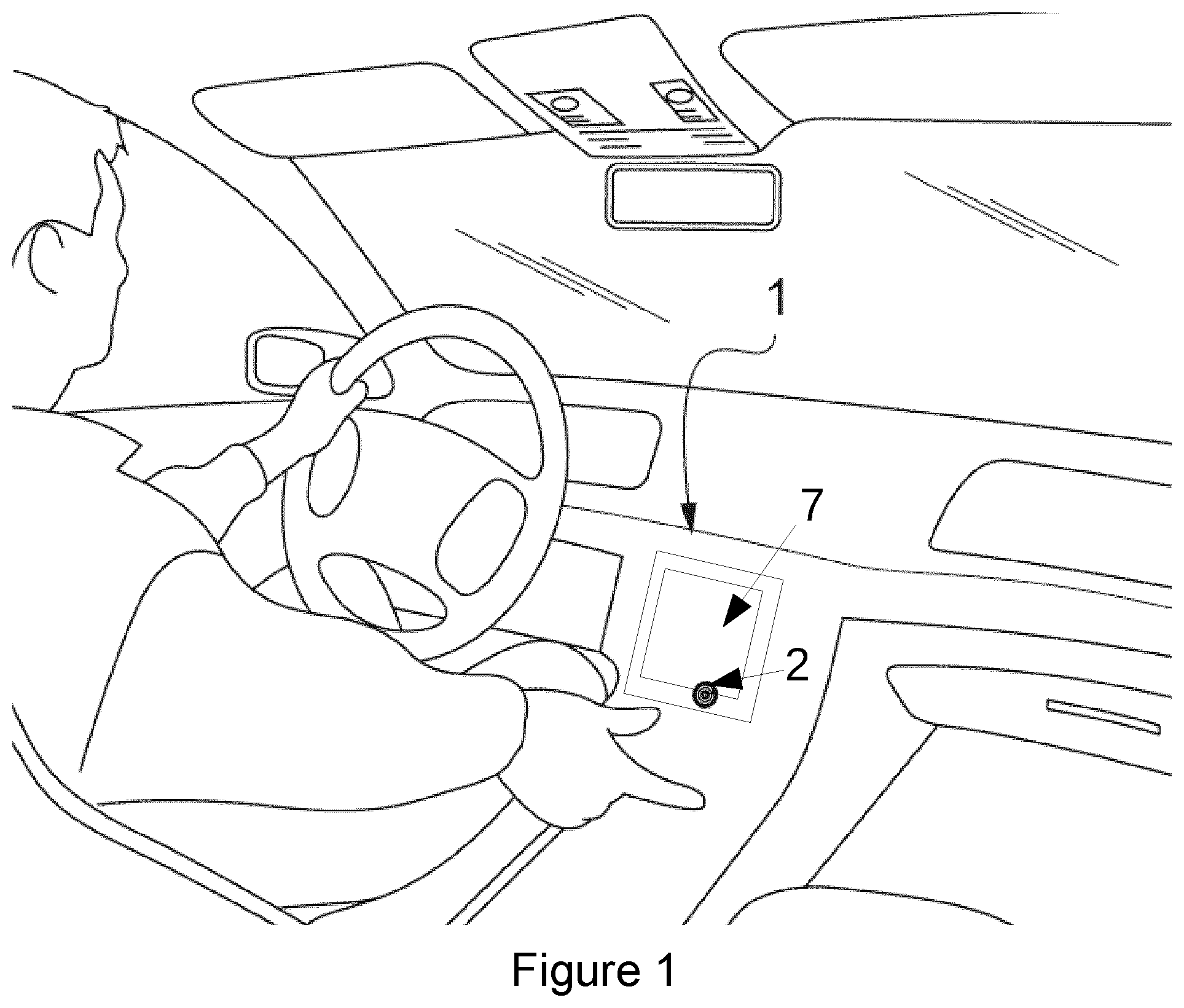 Patent US11775088 Figure 1 – Interface for controlling at least one function of a unit of a motor vehicle