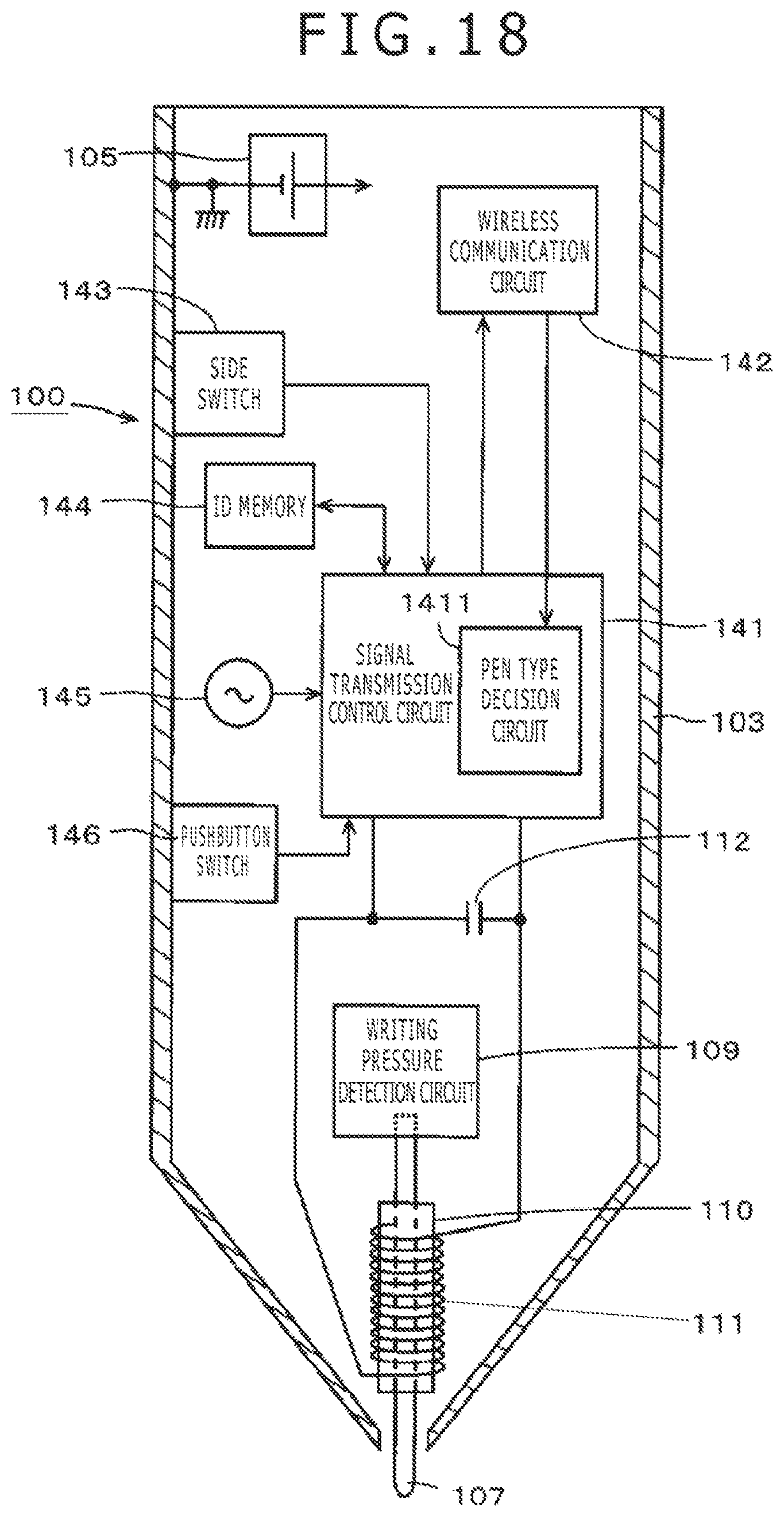 Patent US11775090 Figure 14 – Position indicator