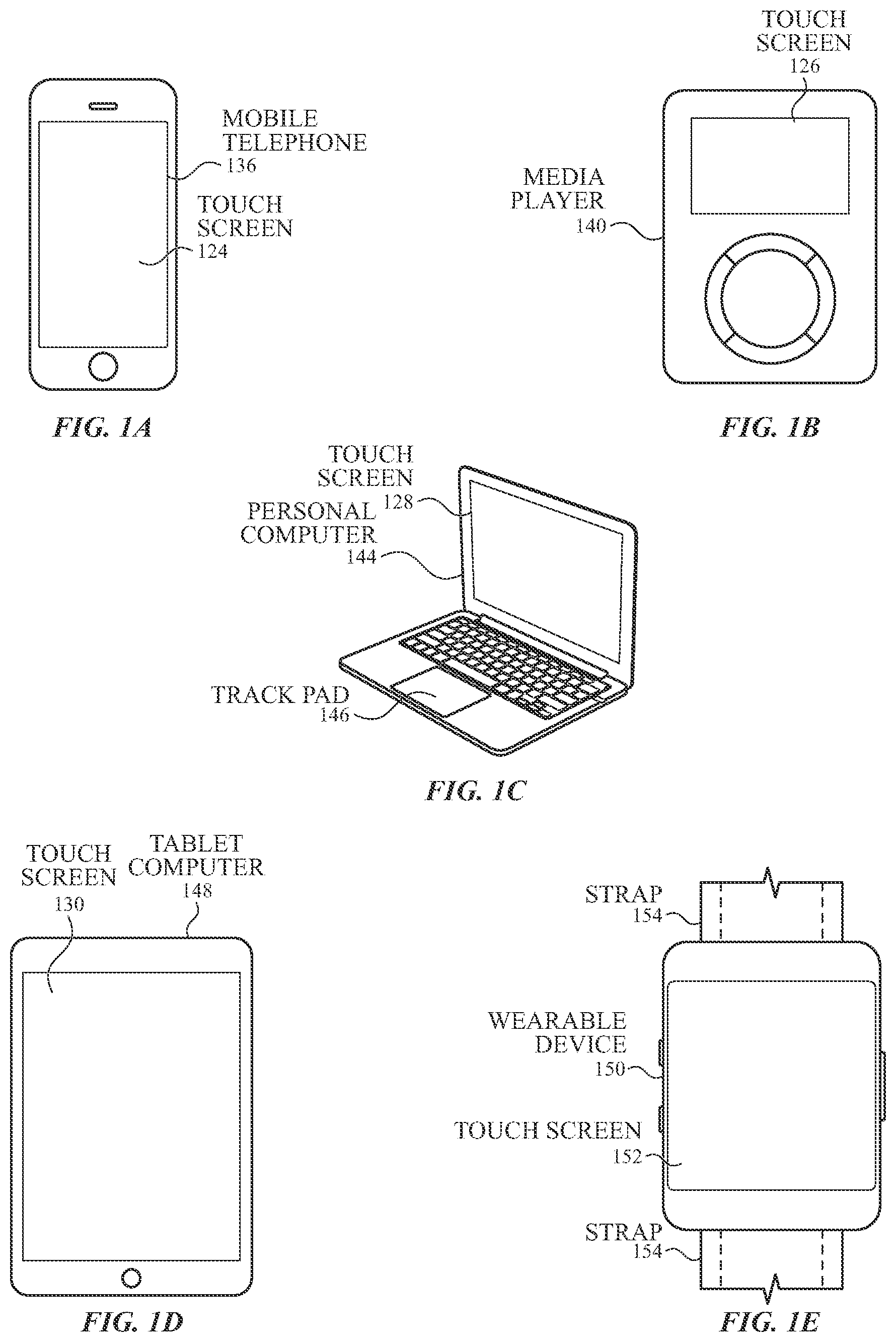 Patent US11775095 Figure 1 – Touch sensing utilizing integrated micro circuitry