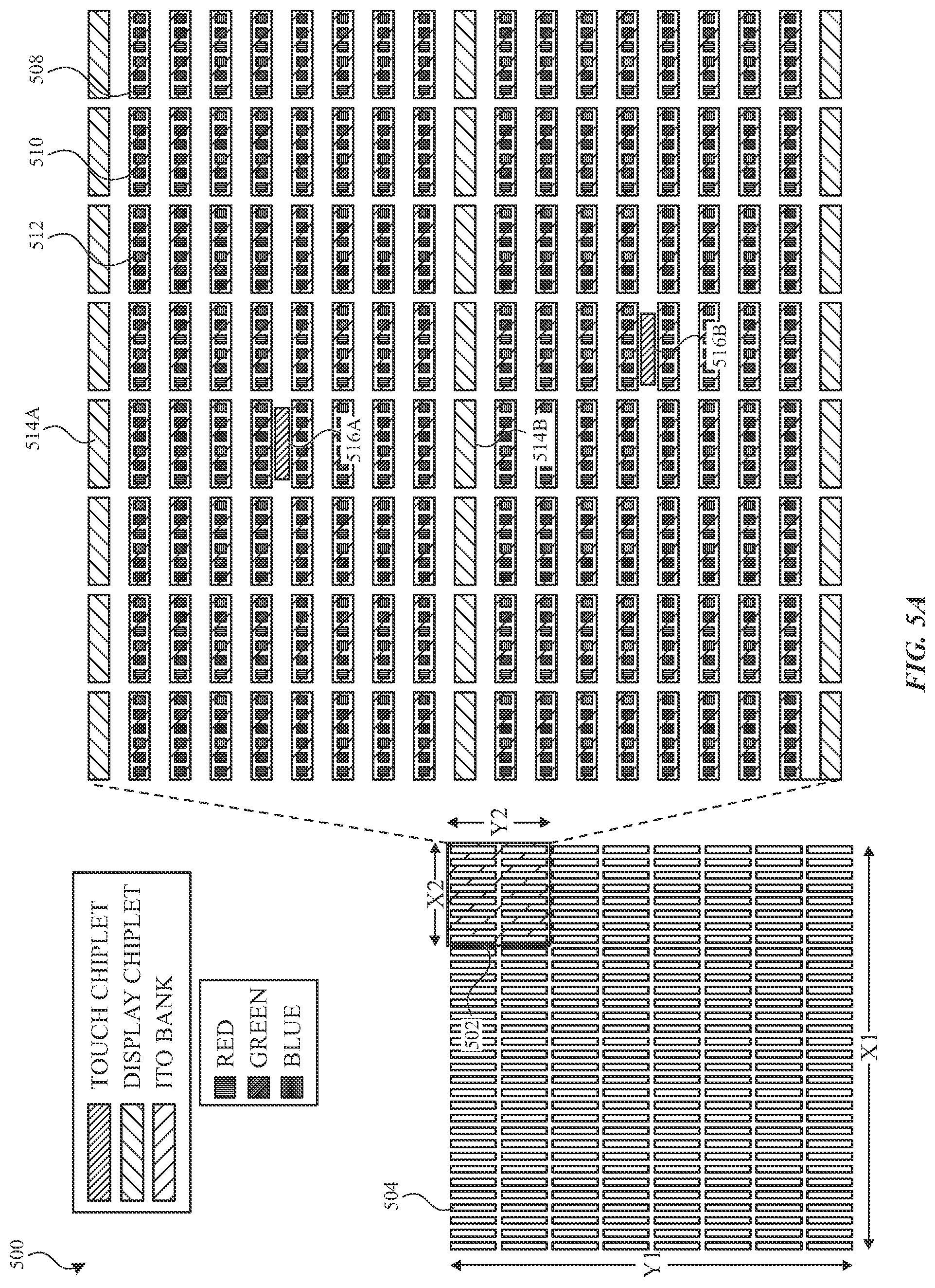 Patent US11775095 Figure 6 – Touch sensing utilizing integrated micro circuitry