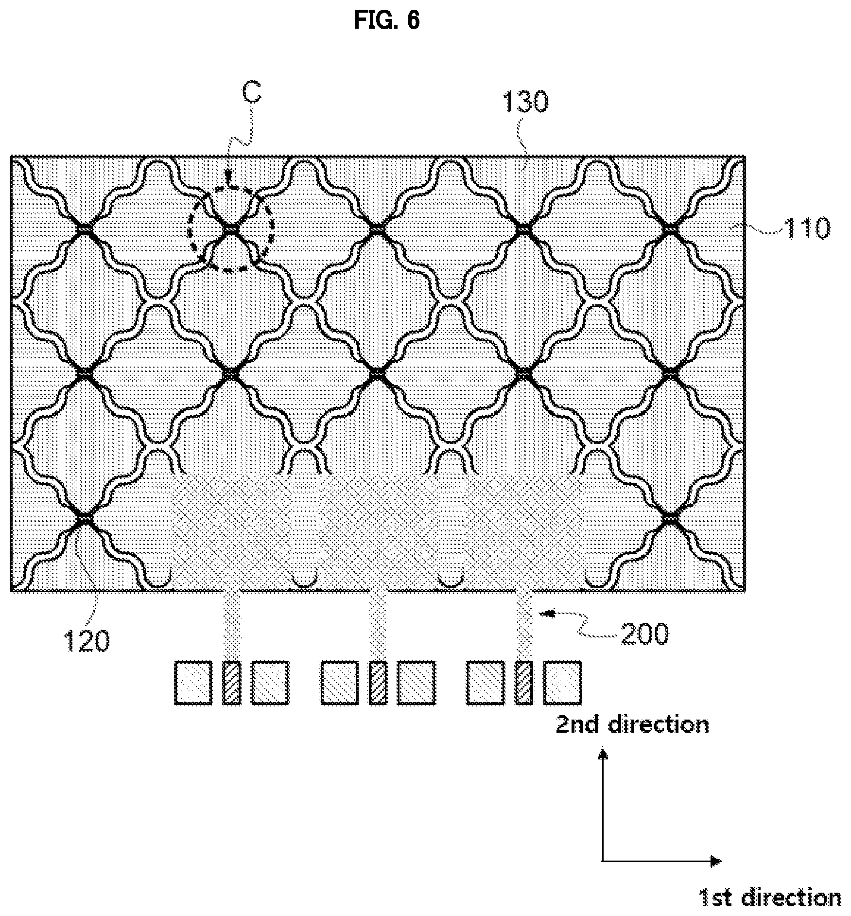Patent US11775096 Figure 6 – Electrode structure combined with antenna and display device including the same