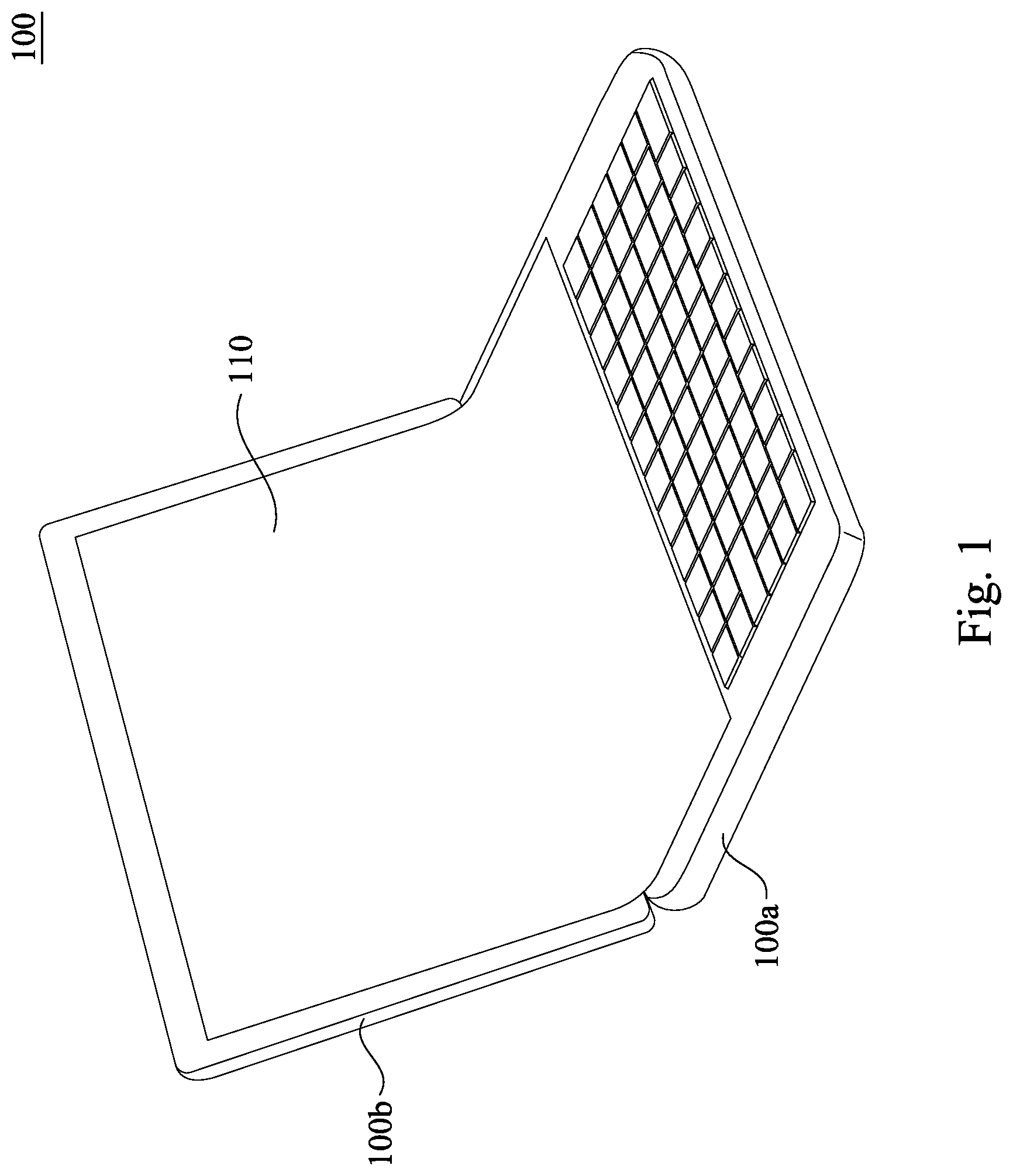 Patent US11775097 Figure 1 – Flexible display input device