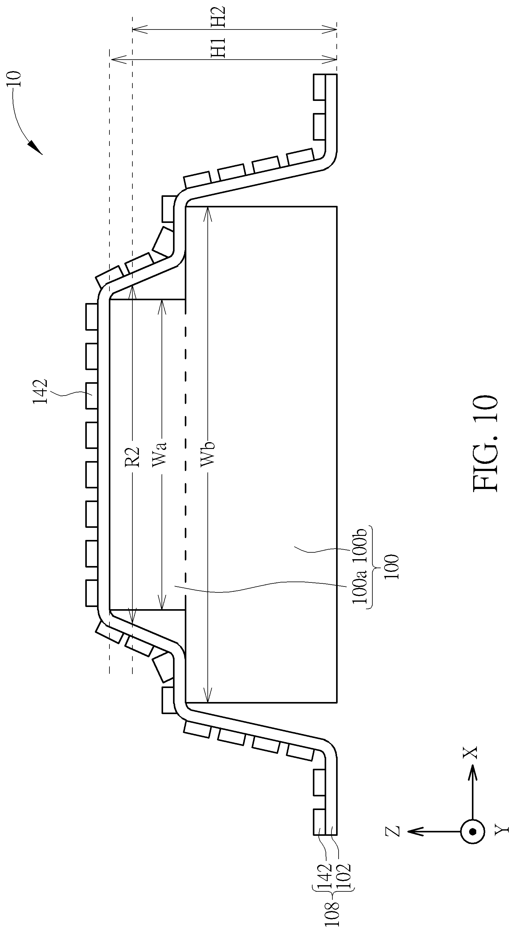 Patent US11775098 Figure 10 – Flexible electronic device