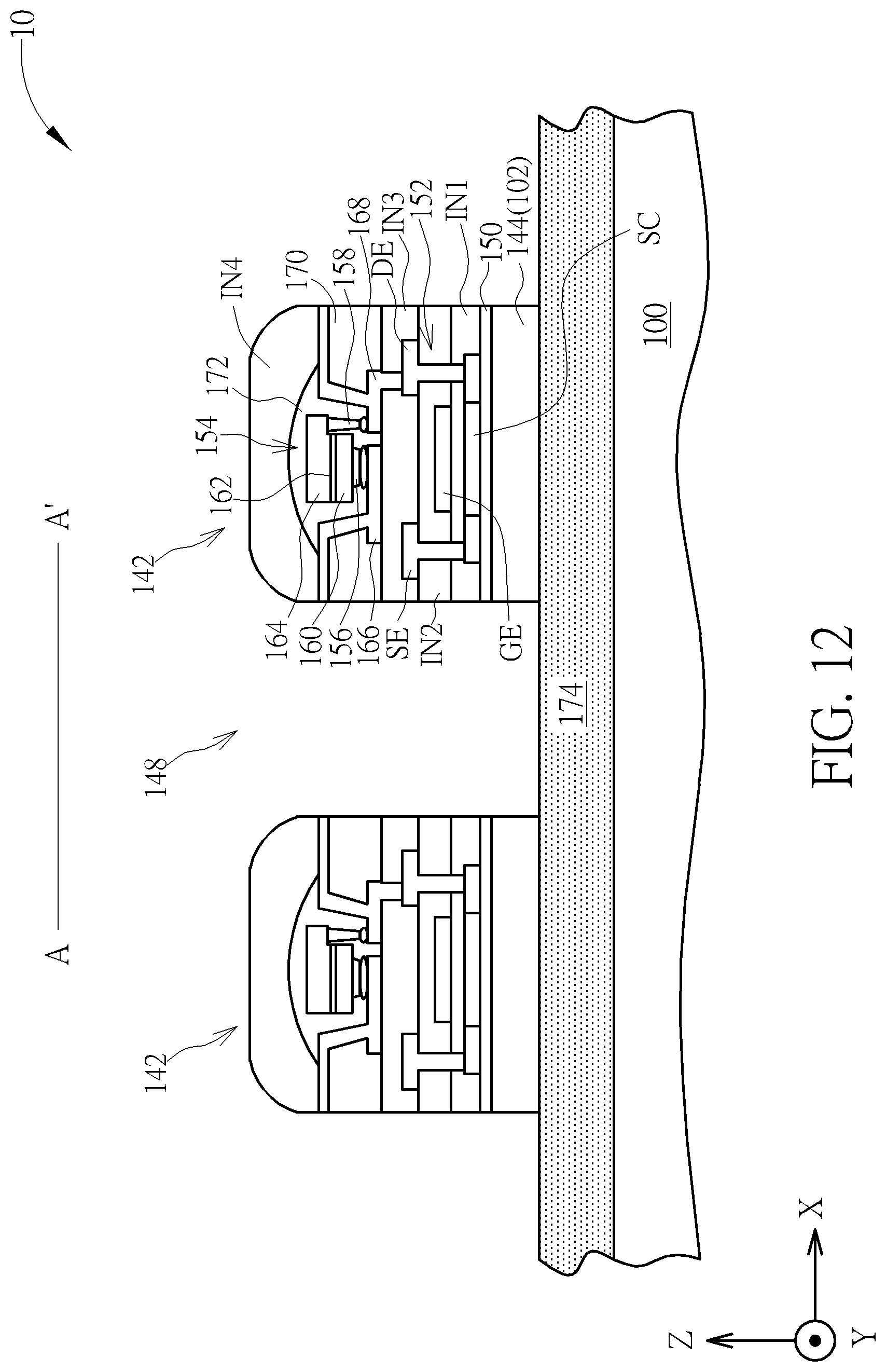 Patent US11775098 Figure 12 – Flexible electronic device
