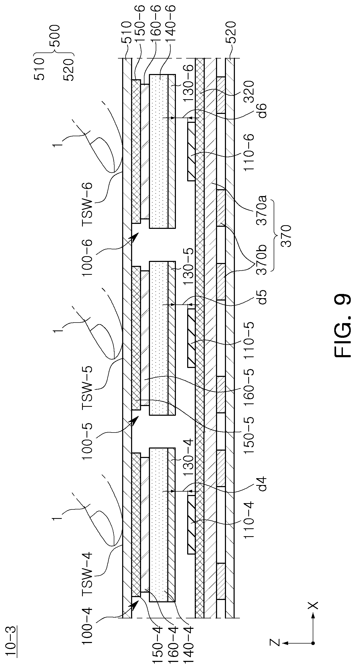 Patent US11775099 Figure 10 – Touch sensing module and electronic device including the same